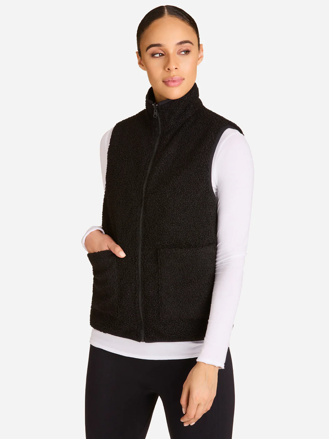 Reversible Ski Vest - BLACK/BLACK - Image 2