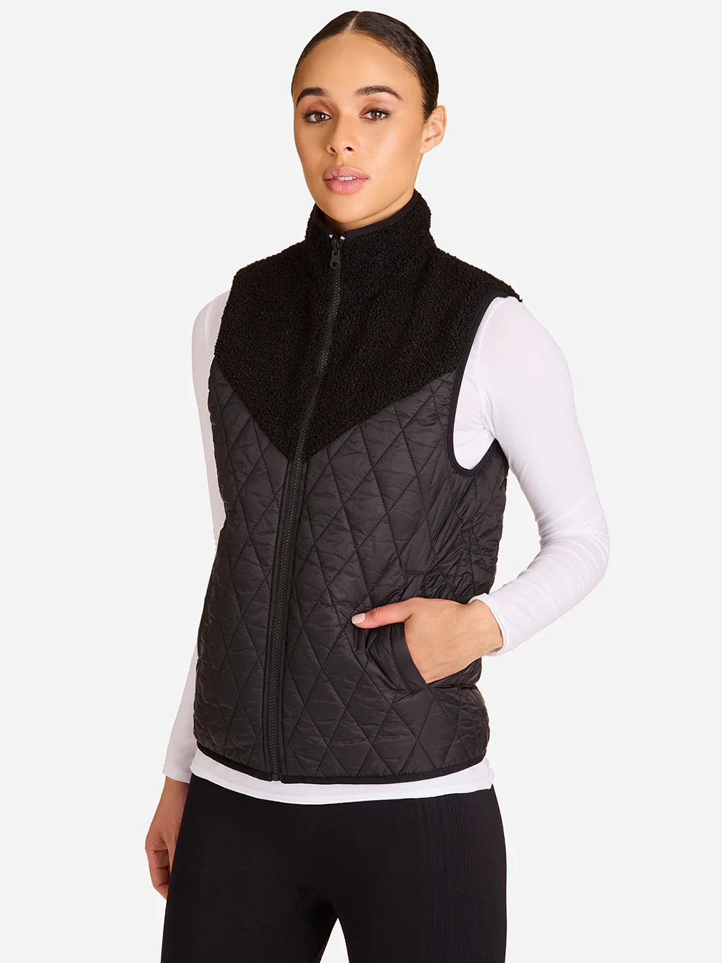 Reversible Ski Vest - BLACK/BLACK - Image 7