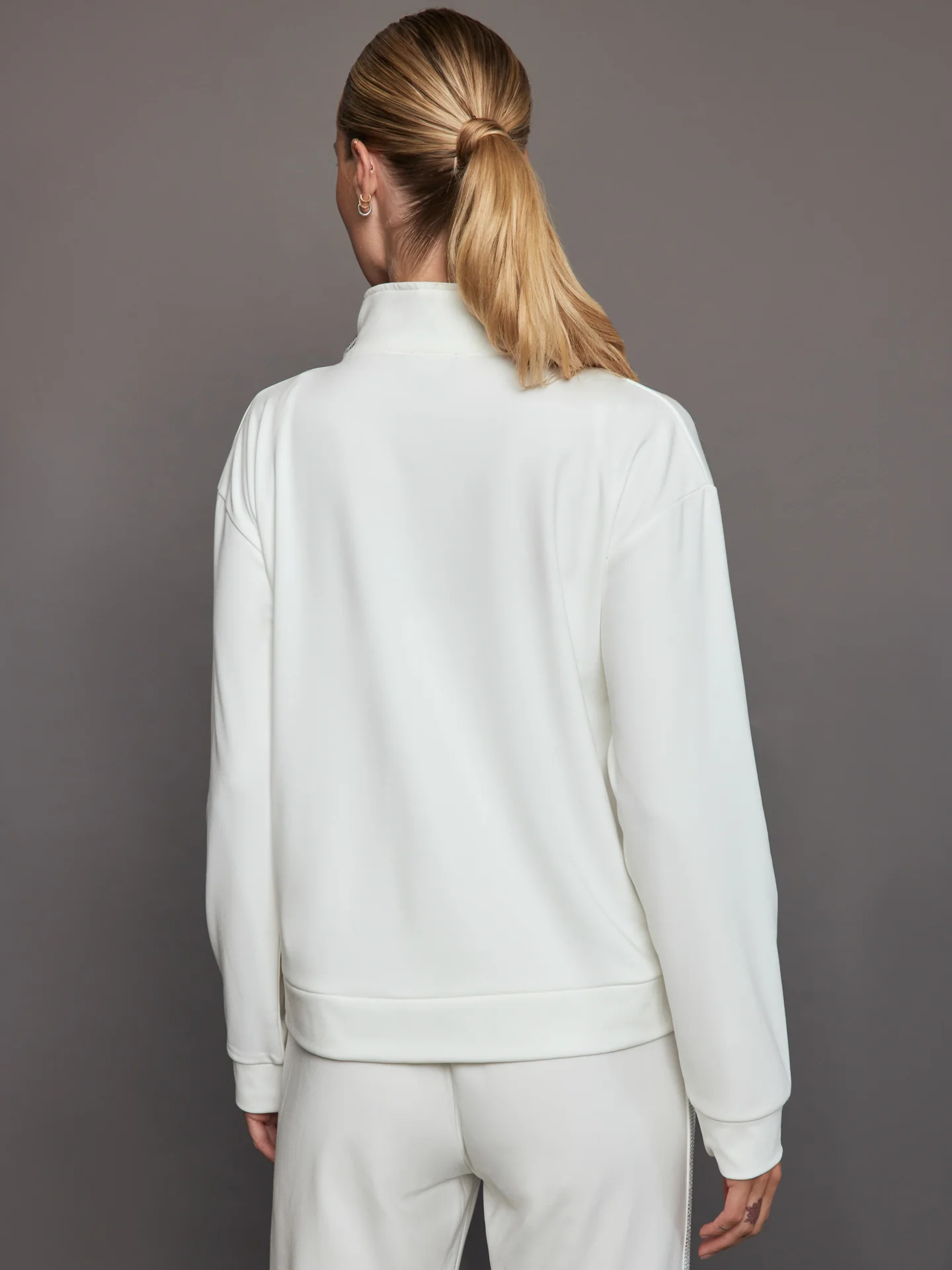 Rhinestone Pullover - White w/ Silver Rhinestones - Image 4