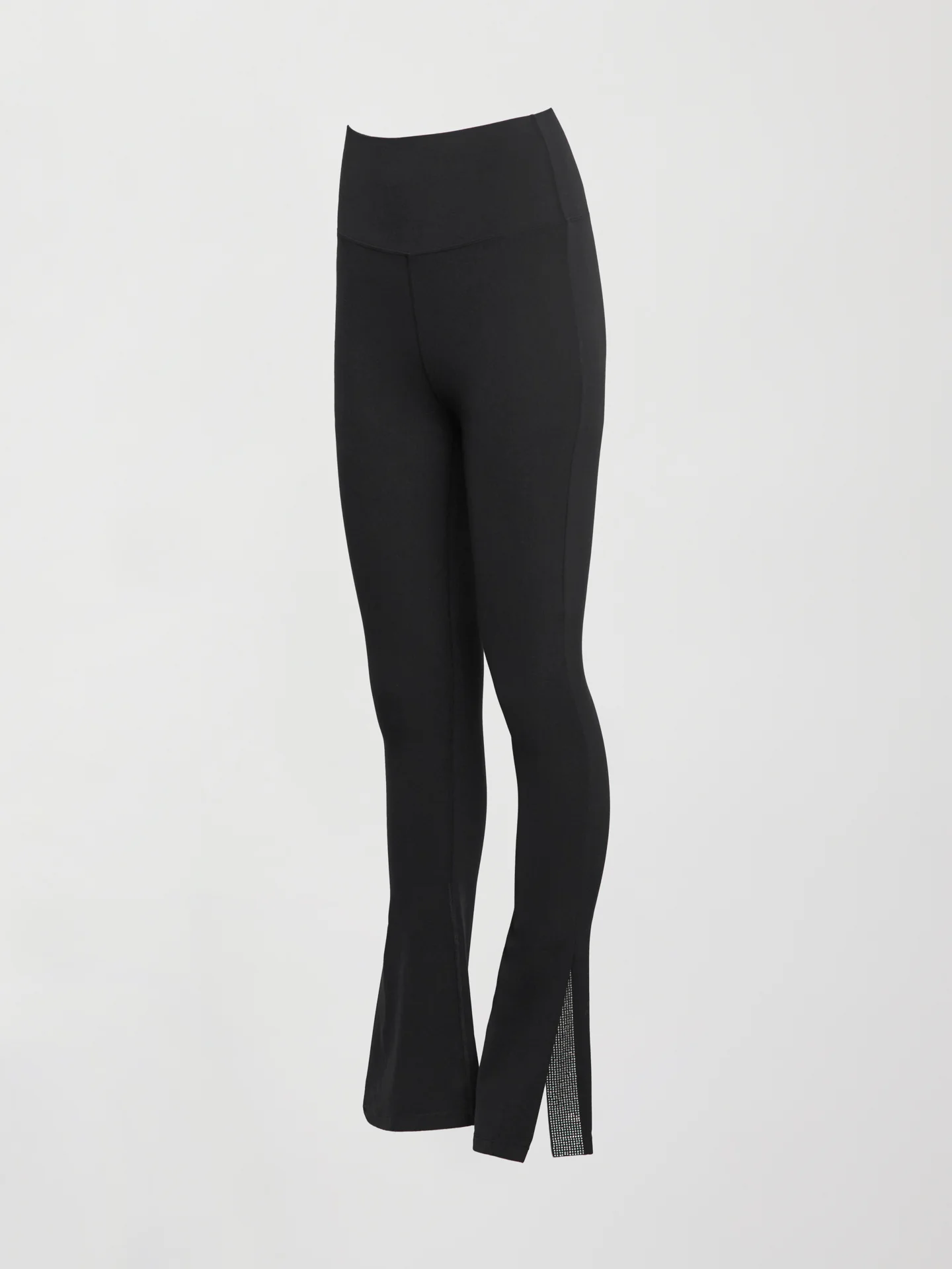 Rhinestone Split Bootcut Legging - Black - Image 6