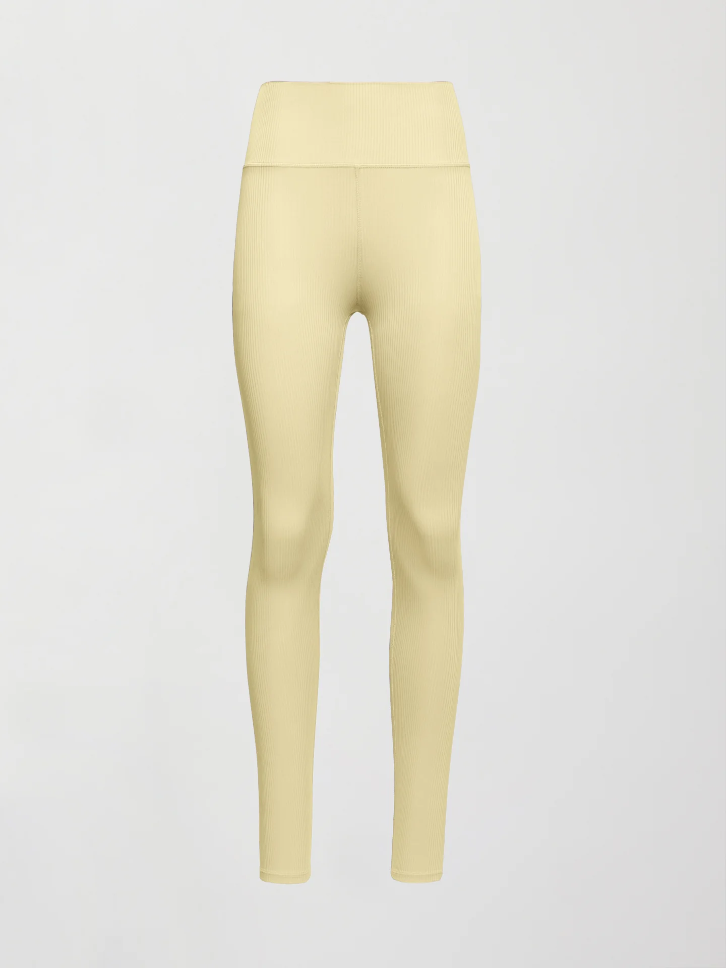 High Rise Legging in Ribbed Melt - Pastel Yellow - Image 8
