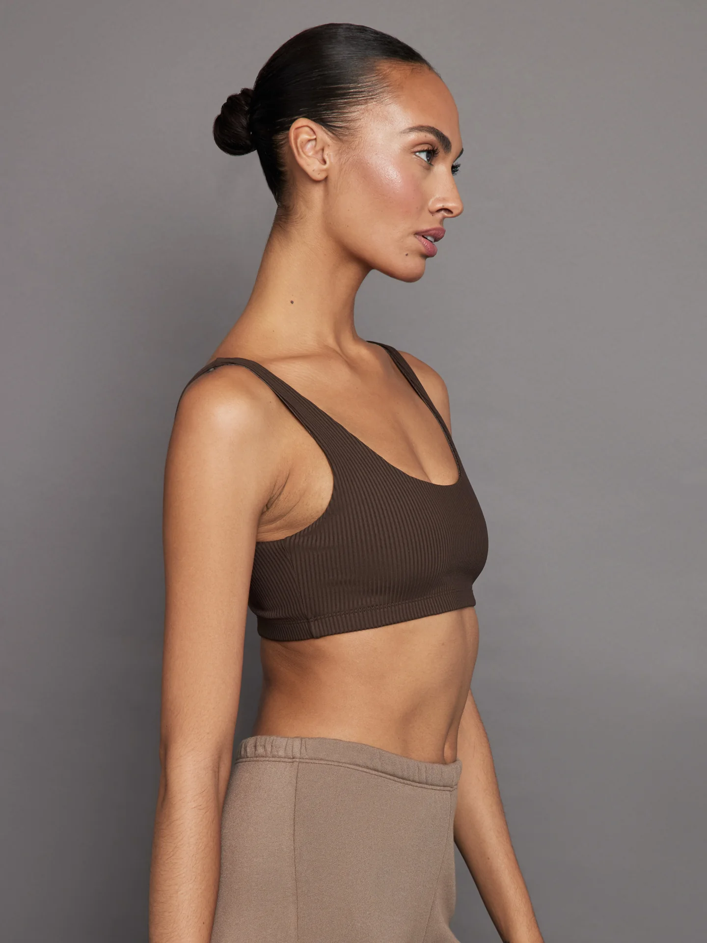 Ribbed Bra - Dark Oak - Image 3
