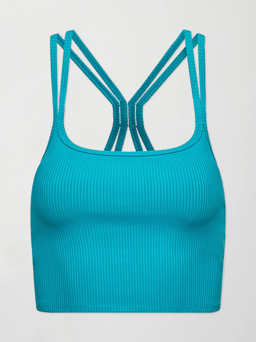 Ribbed Cami Bra - Dark Teal - Image 5