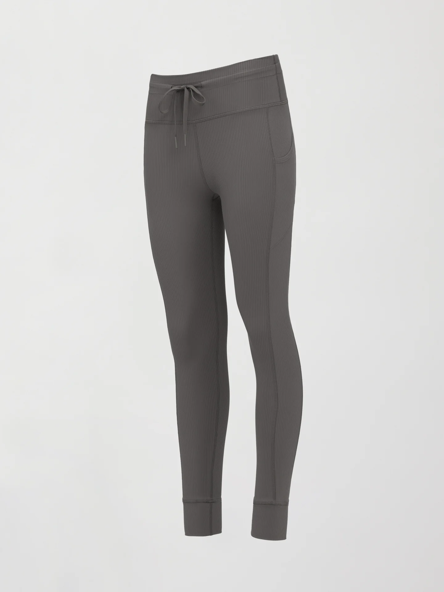 High Rise Pocket Legging in Ribbed Melt - Steel Grey - Image 8