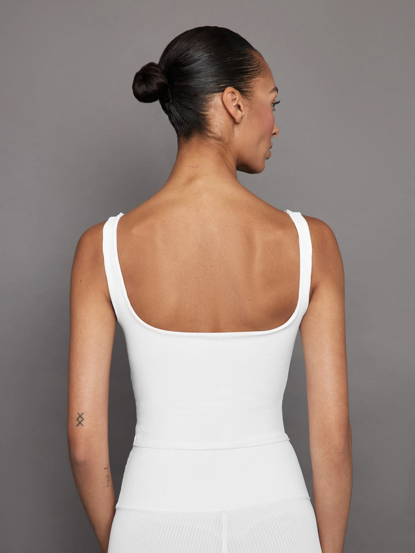 Ribbed Tank - White - Image 2