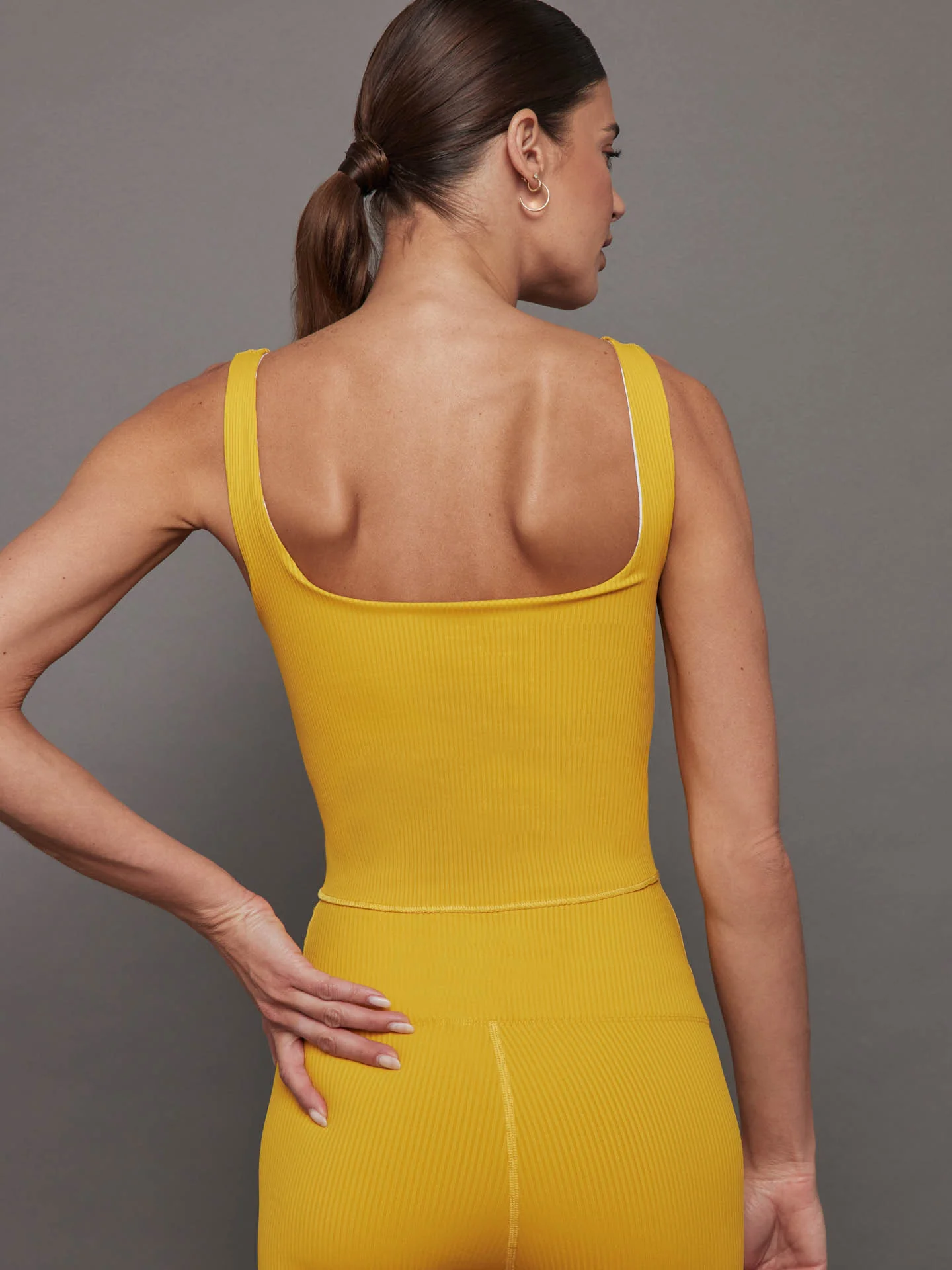 Ribbed Tank - Old Gold - Image 3