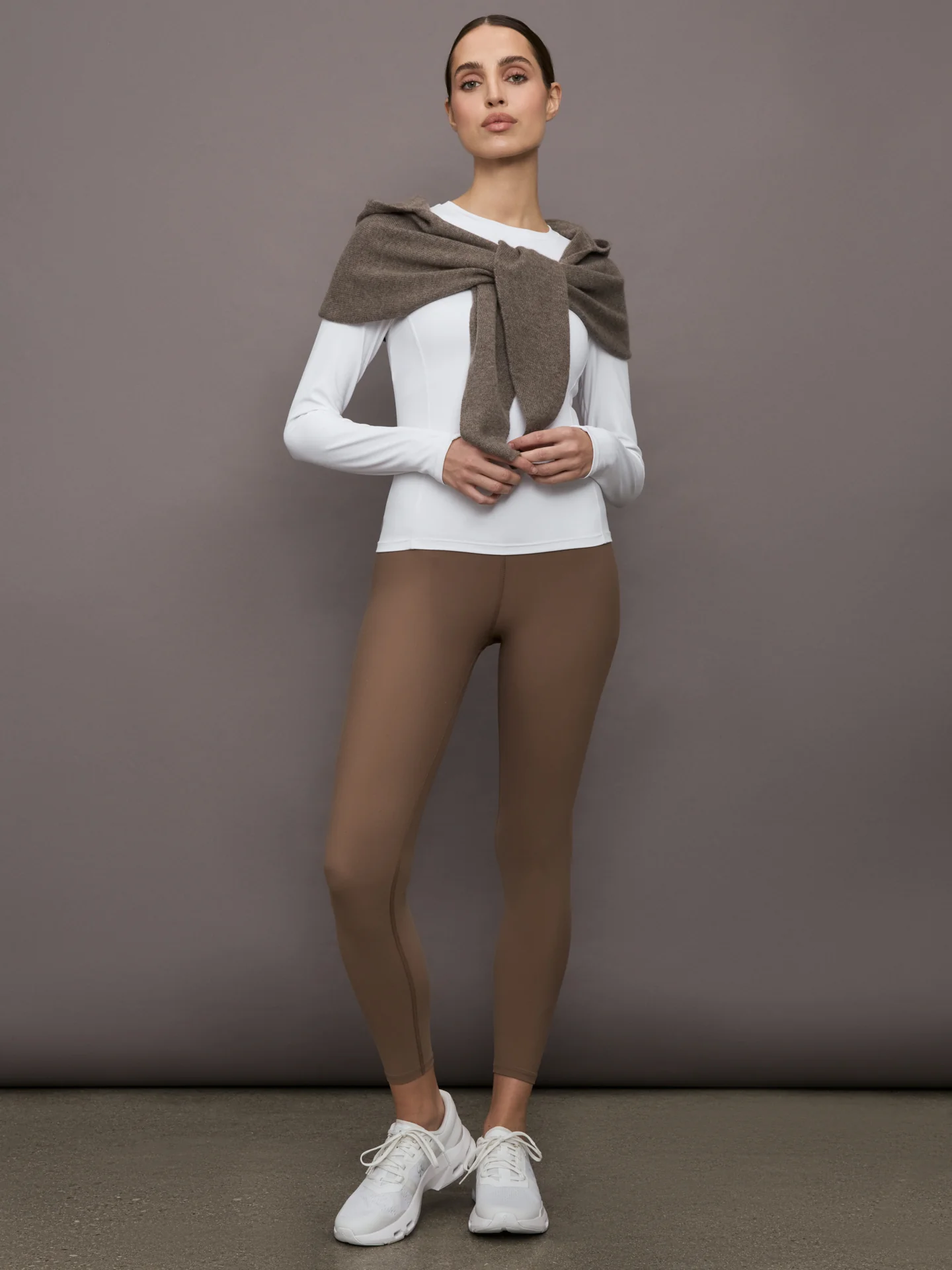 Rina Hooded Scarf - Truffle - Image 6