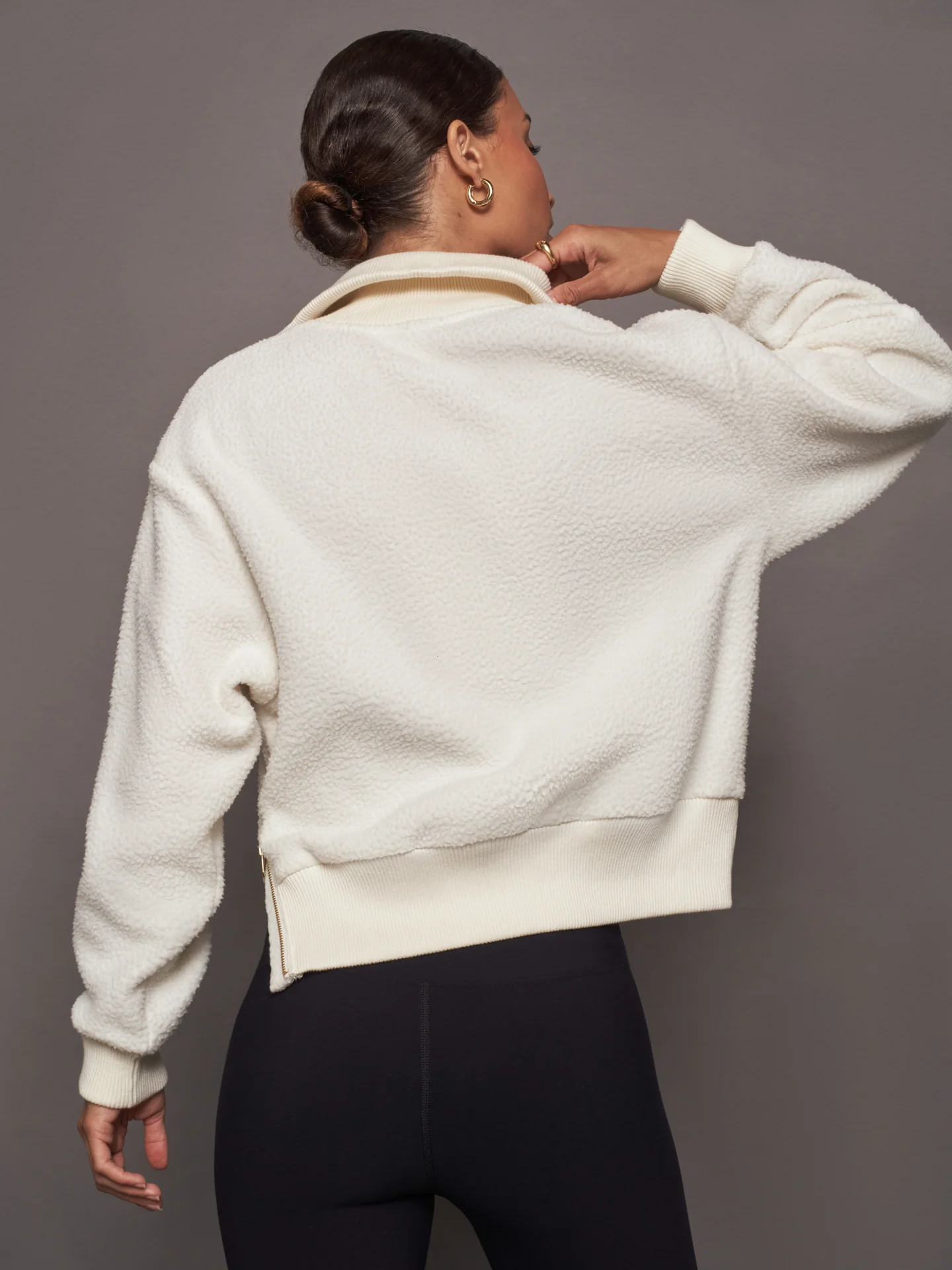 Roselle Half Zip Fleece - Egret - Image 3