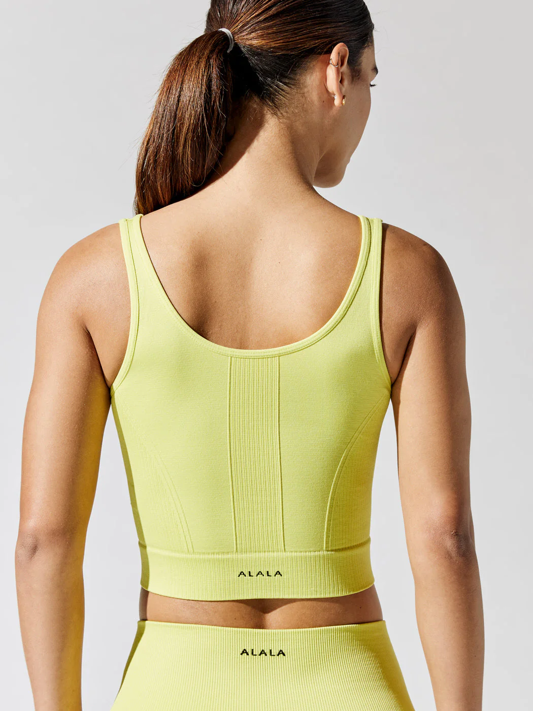 Seamless Crop Tank - Chartreuse - Image 2