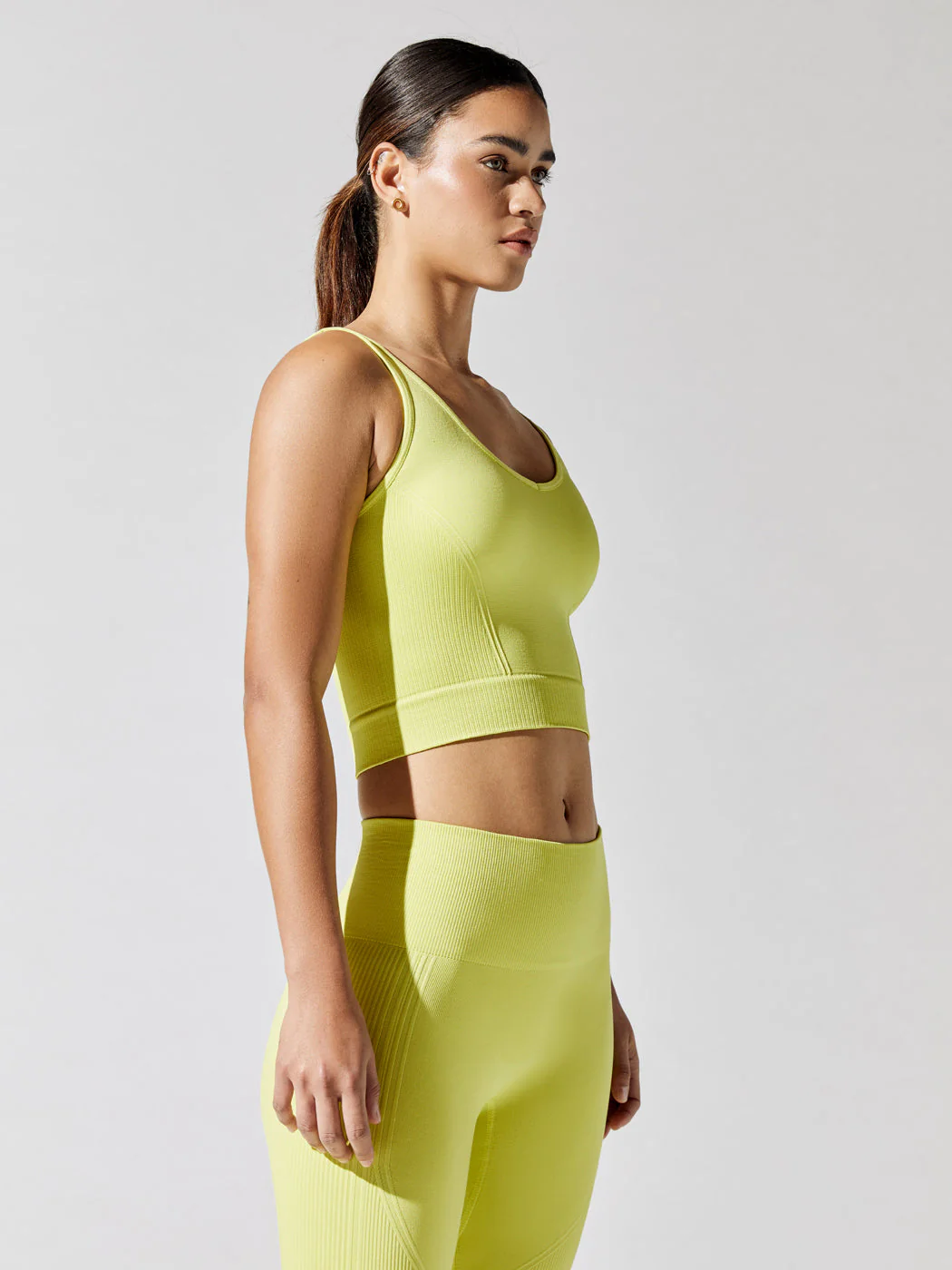 Seamless Crop Tank - Chartreuse - Image 3