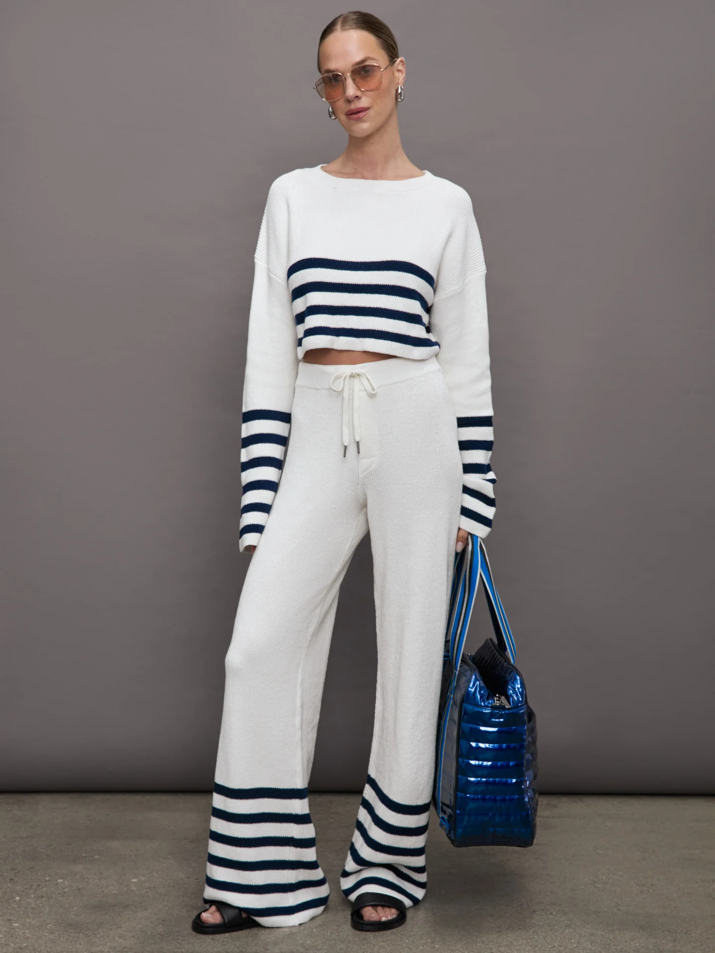 Sharlie Sweater - White / Navy Stripe - Image 6