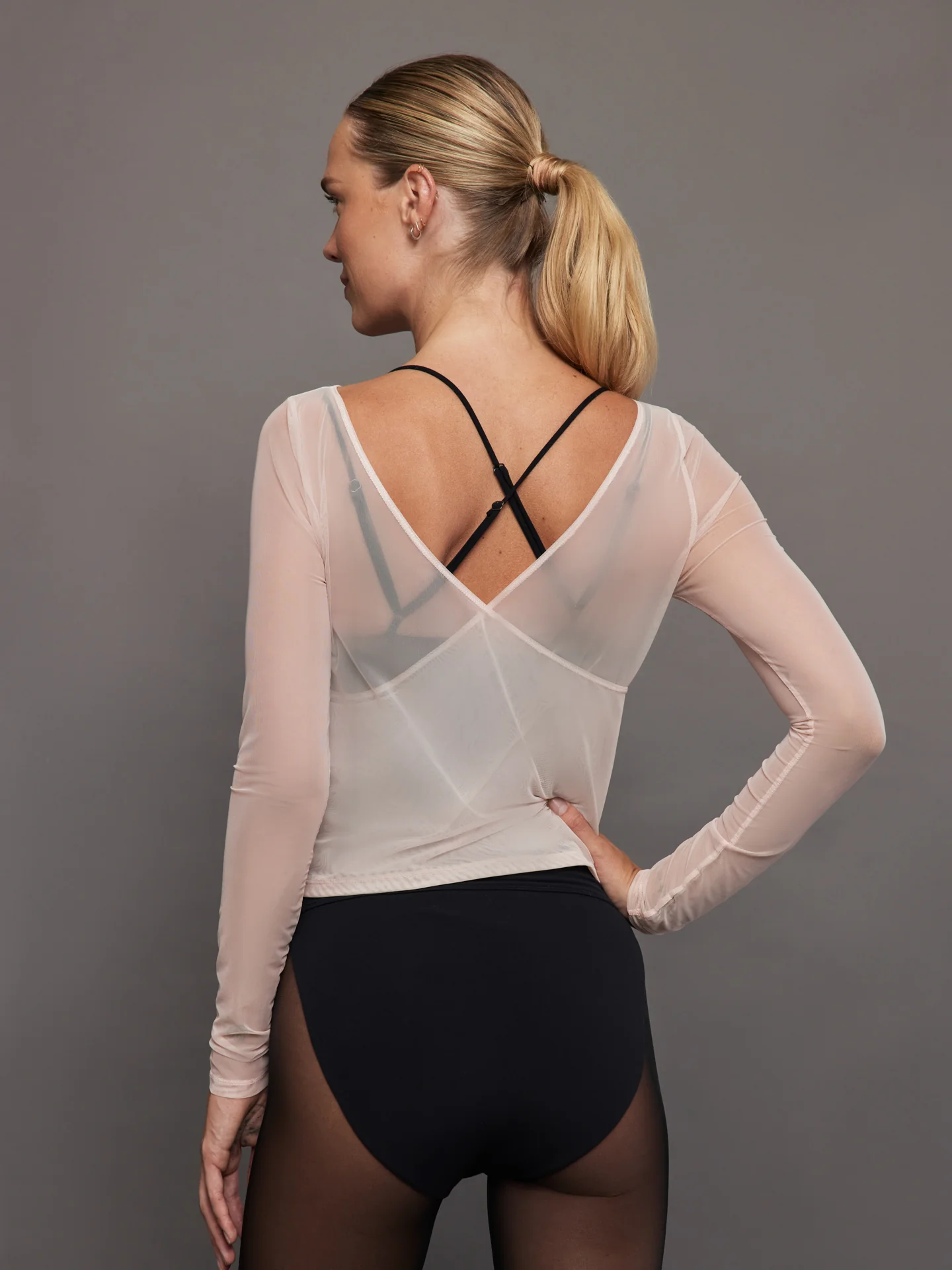 Sheer Overlay Top - Rose Cloud - Image 3