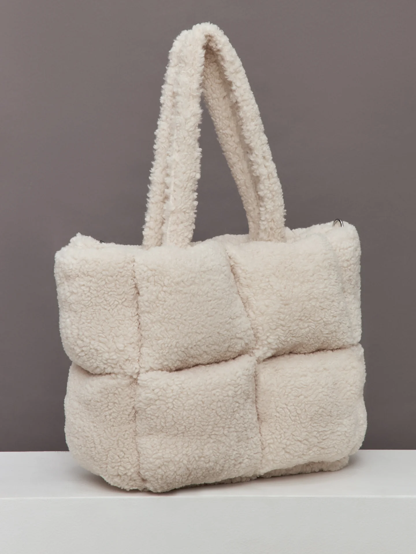 Sherpa Puffer Bag - Natural Sherpa - Image 3