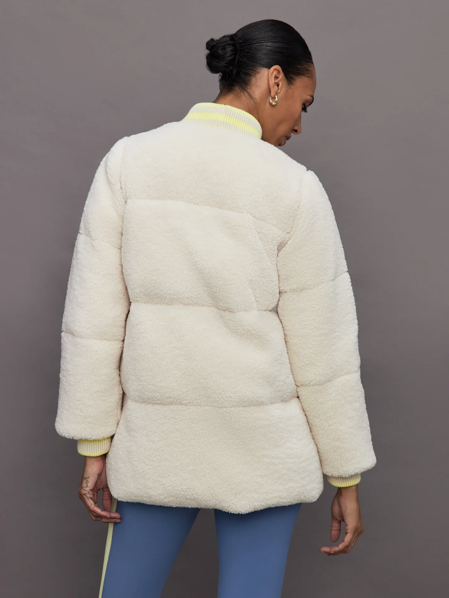 Sherpa Puffer Jacket - Natural Sherpa - Image 4