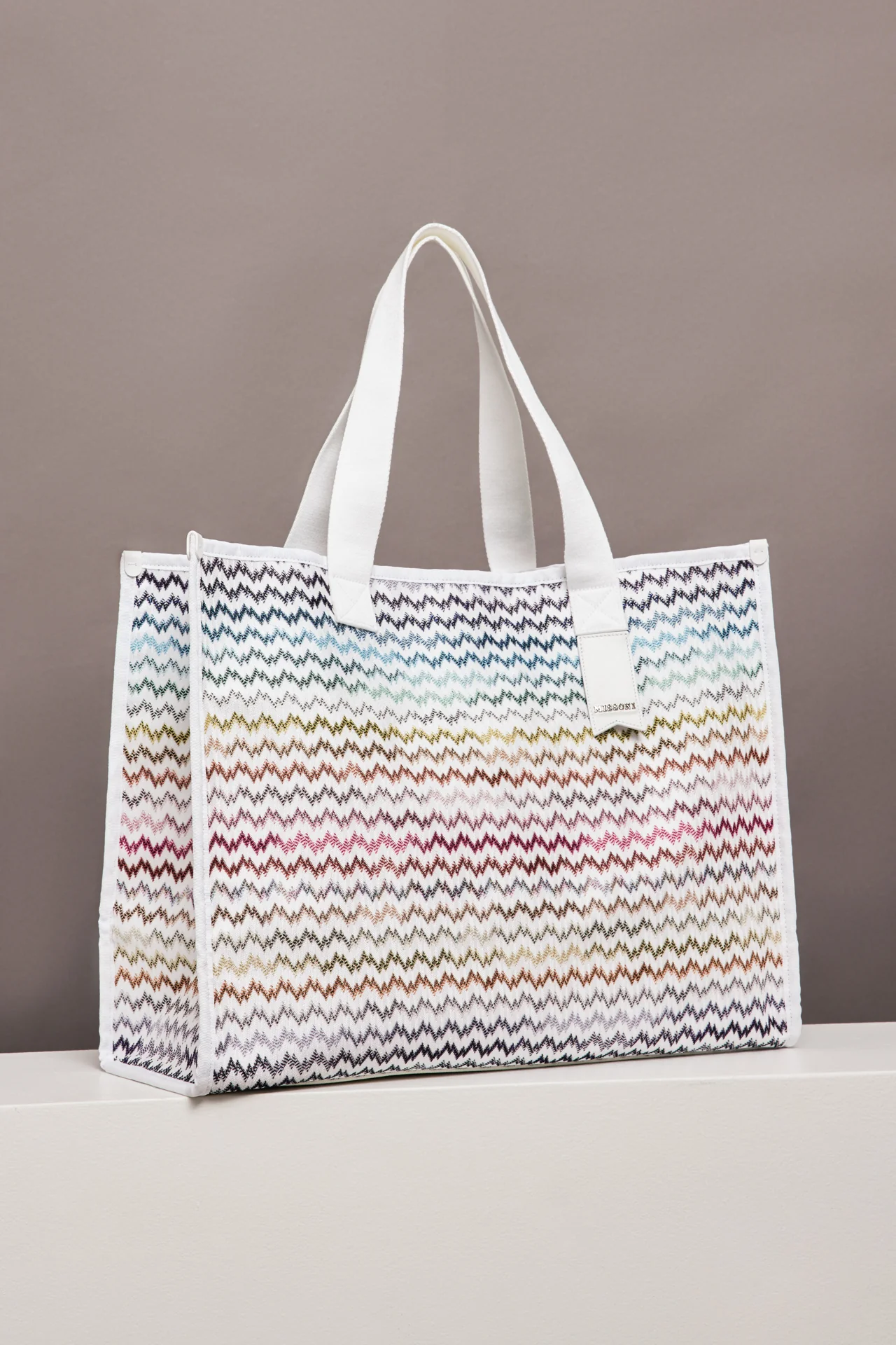 Shopping Bag - MULTI W/ WHITE BASE