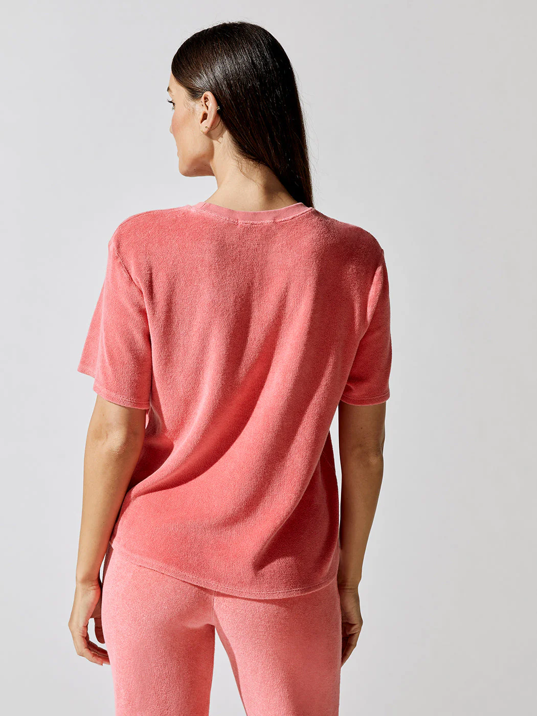 Donna Loop Terry Oversized Tee - Strawberry - Image 2