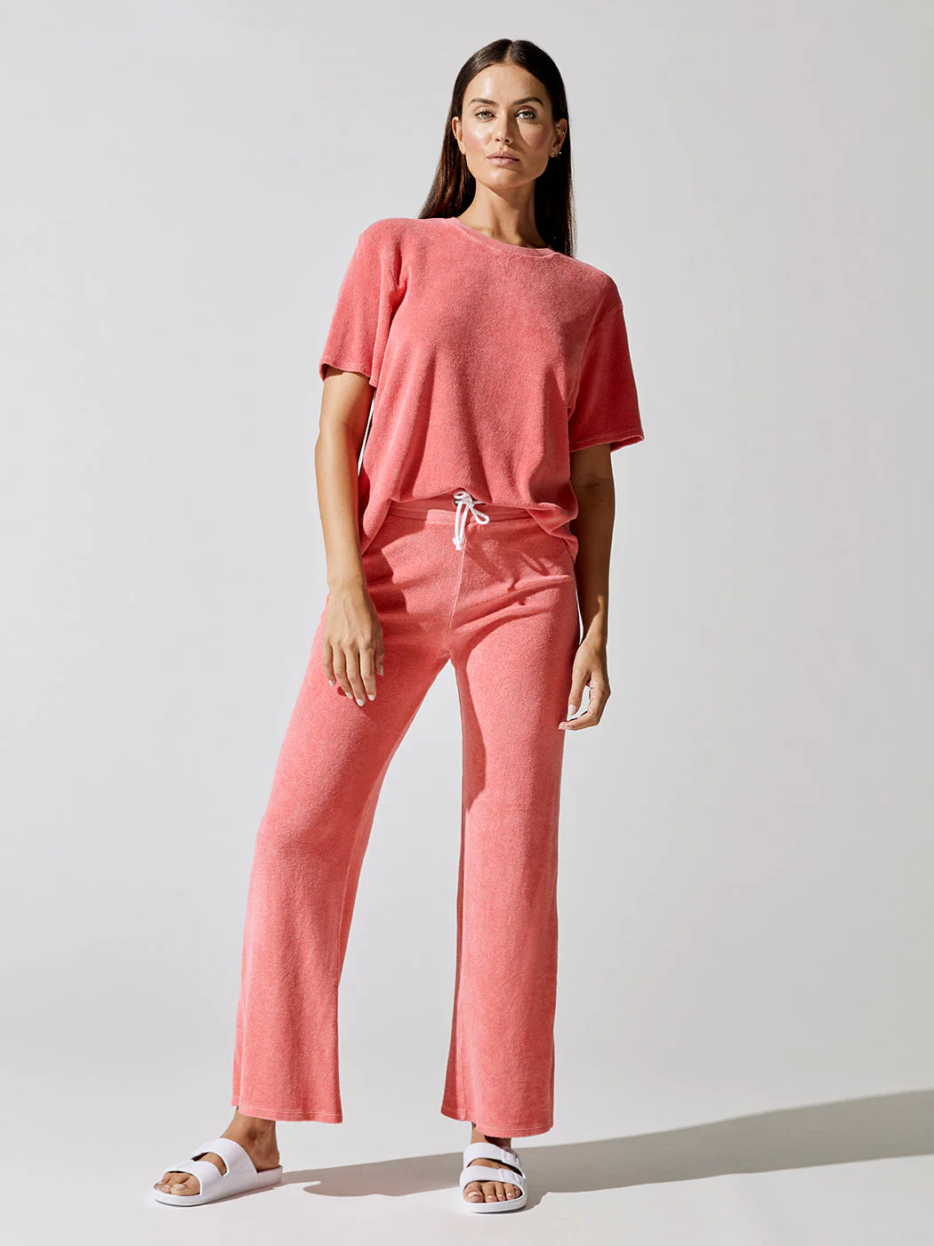 Donna Loop Terry Oversized Tee - Strawberry - Image 3