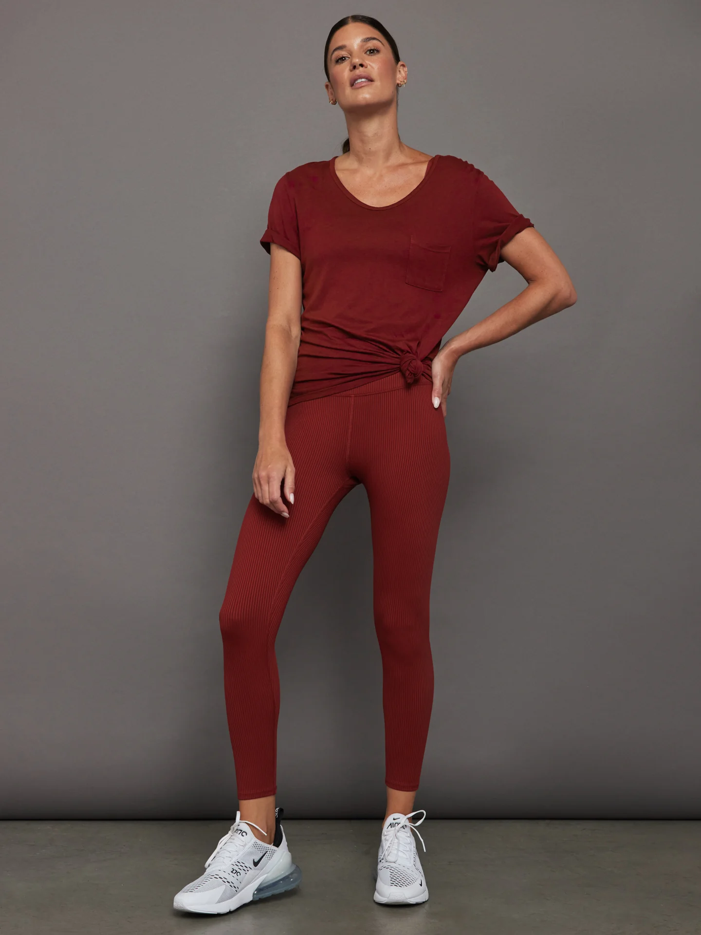 Short Sleeve Pocket Tee - Merlot - Image 2