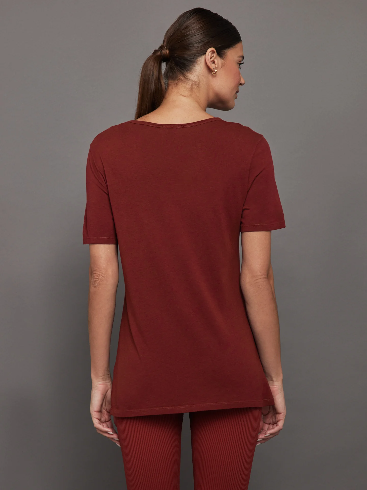 Short Sleeve Pocket Tee - Merlot - Image 3
