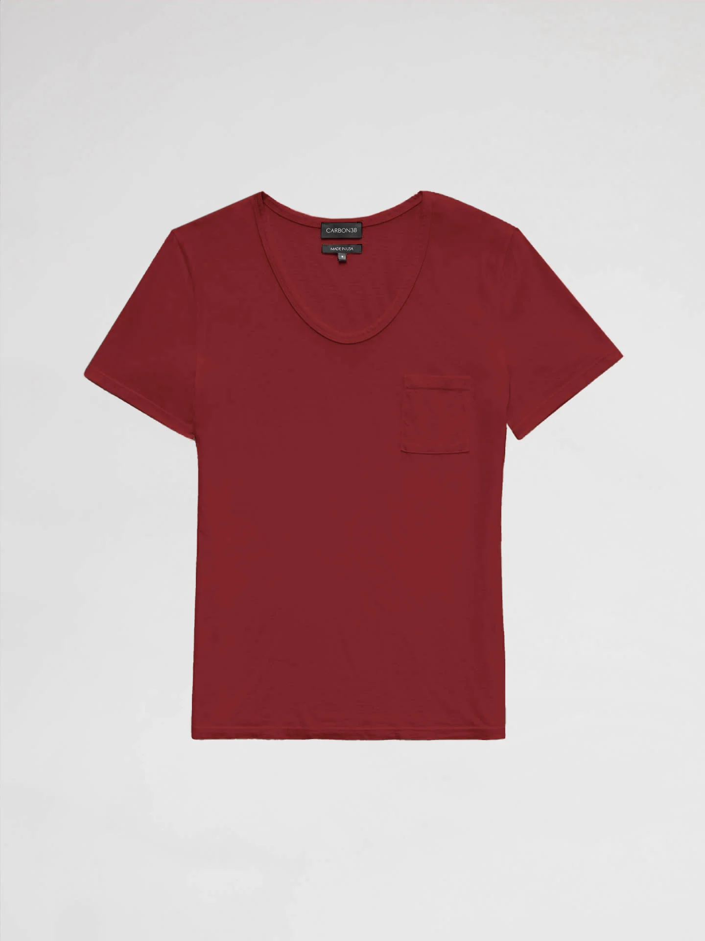 Short Sleeve Pocket Tee - Merlot - Image 4