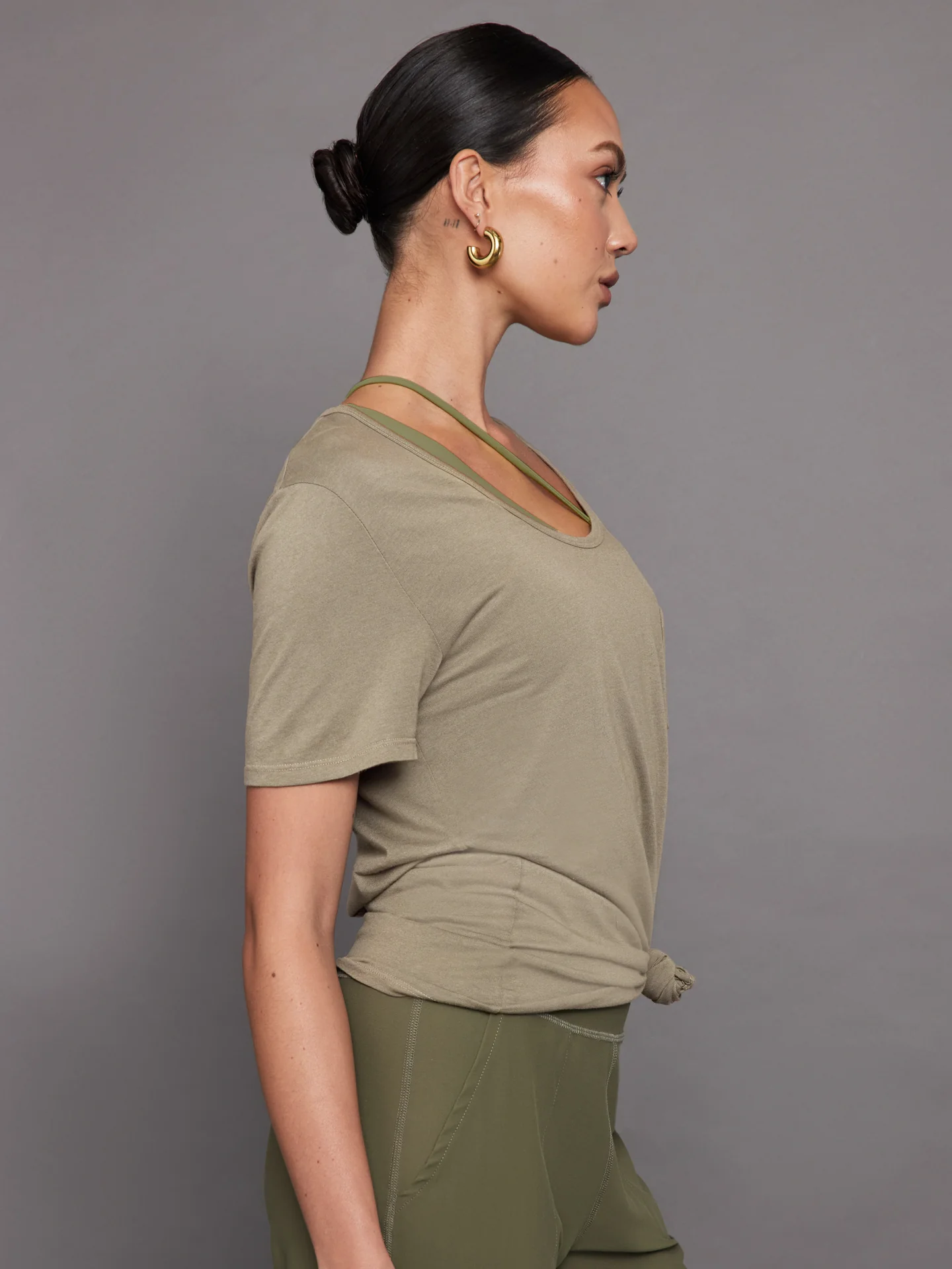 Short Sleeve Pocket Tee - Silversage - Image 4