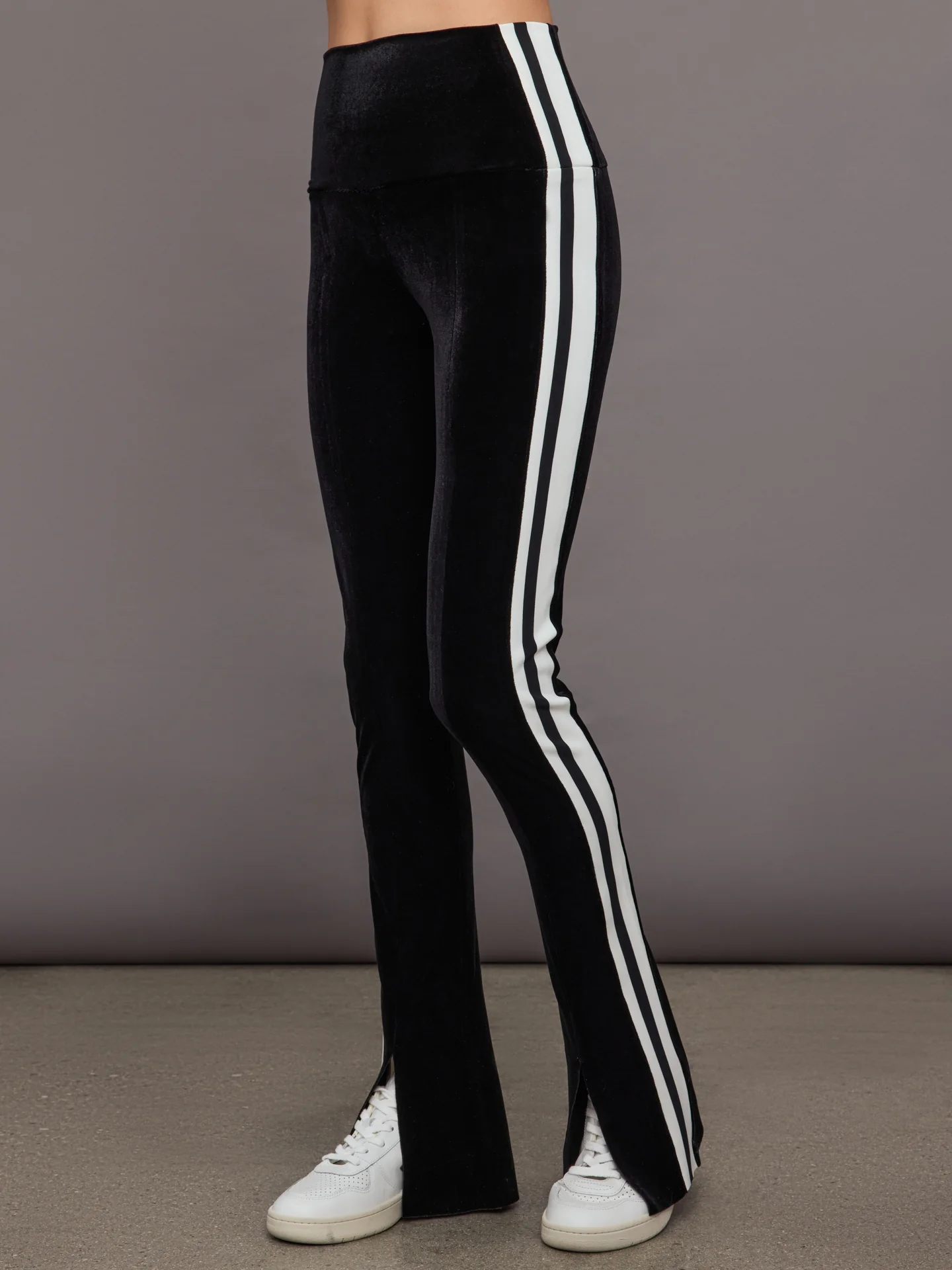Side Stripe Spat Legging - Black/Offset Stripe - Image 3