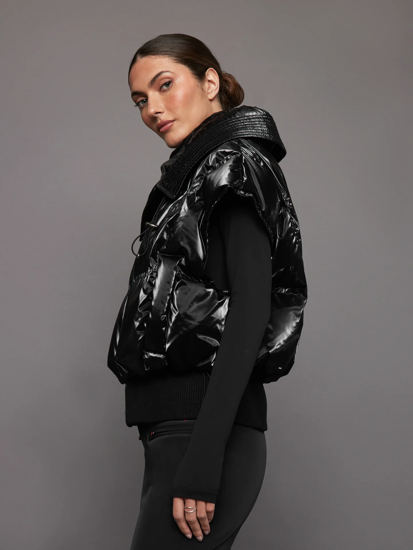 Sierra Down Gilet - Black Liquid - Image 2