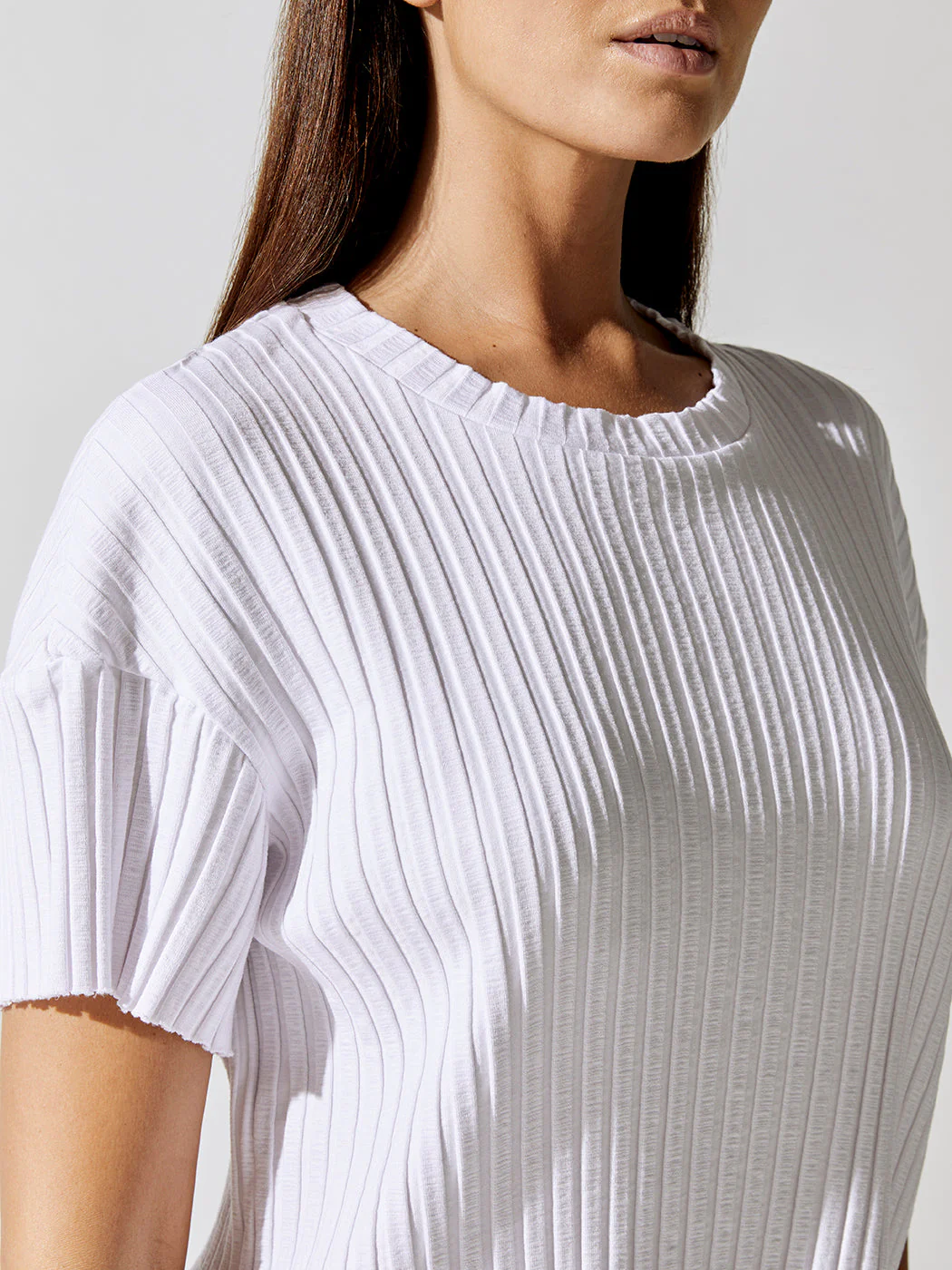 Siro Rib Boxy Tee - White - Image 3