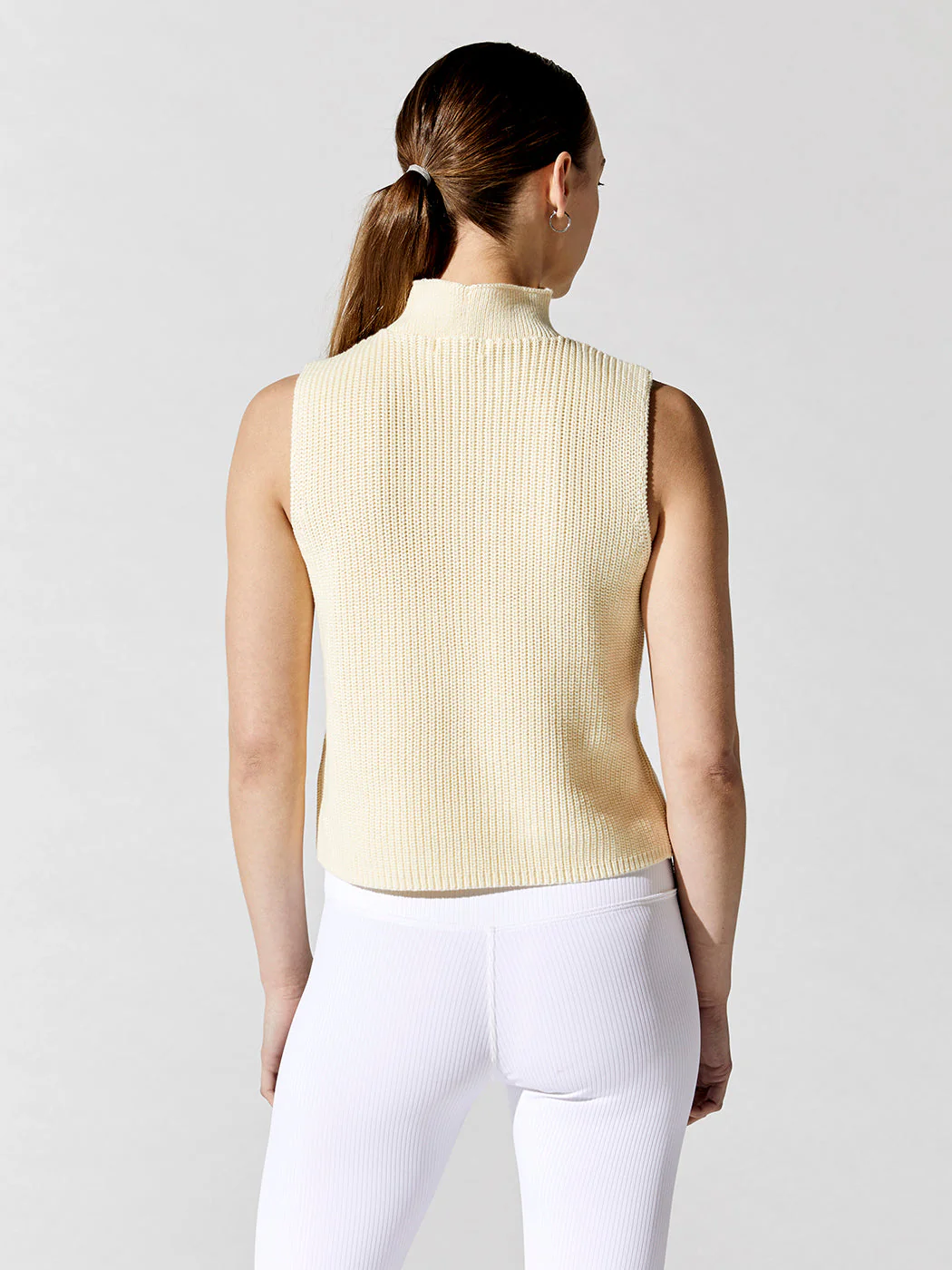 Sleeveless Half Zip - Butter - Image 3