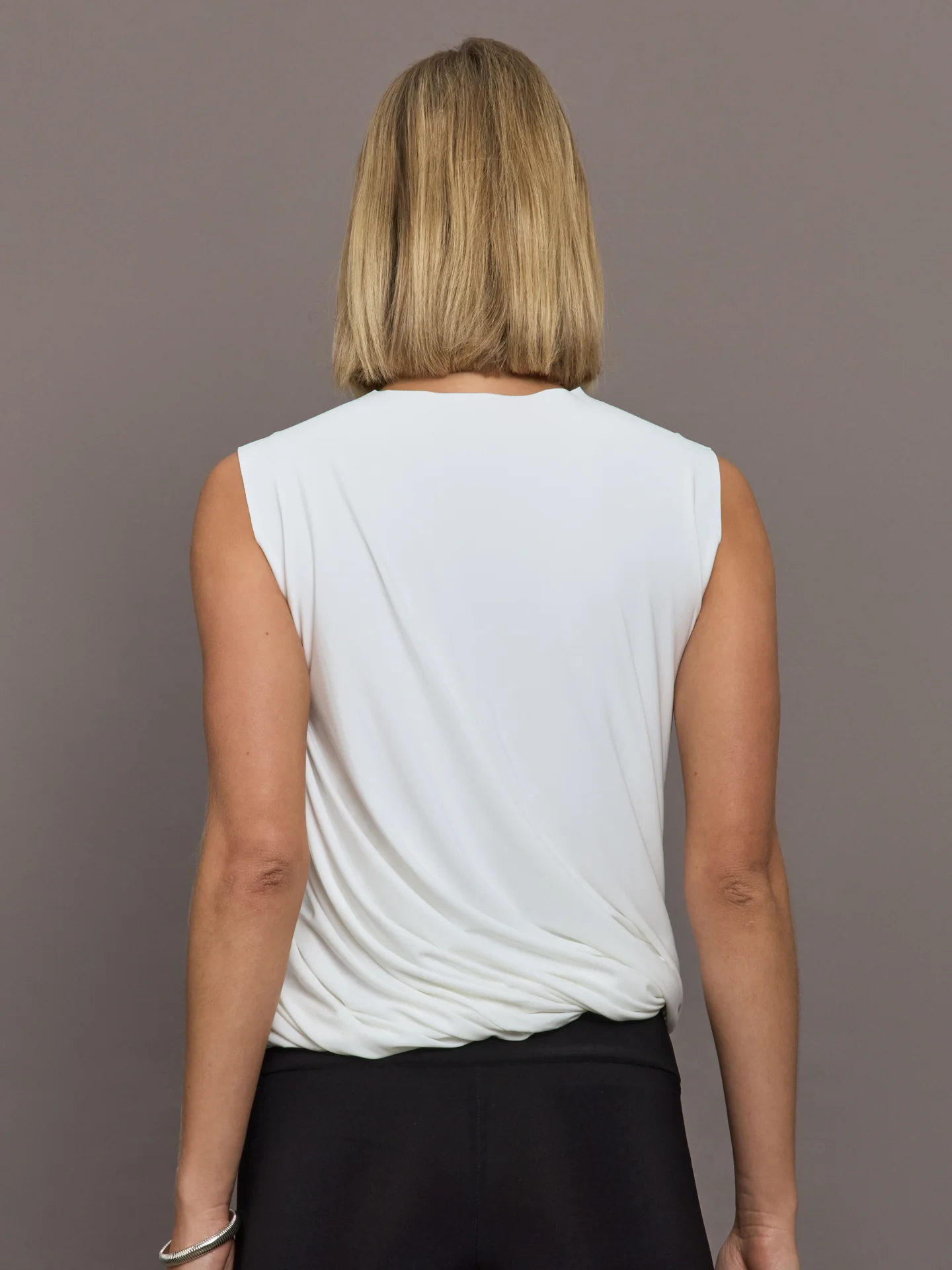 Sleeveless Twist Top - Snow White - Image 4