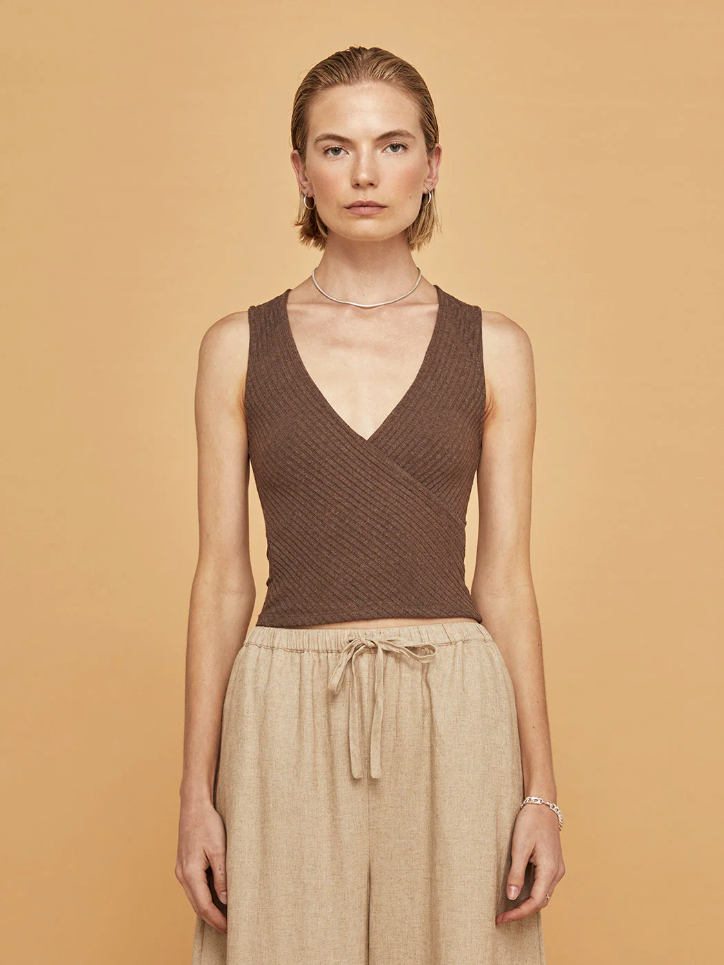Sleeveless Wrap Top - Bruno - Image 2