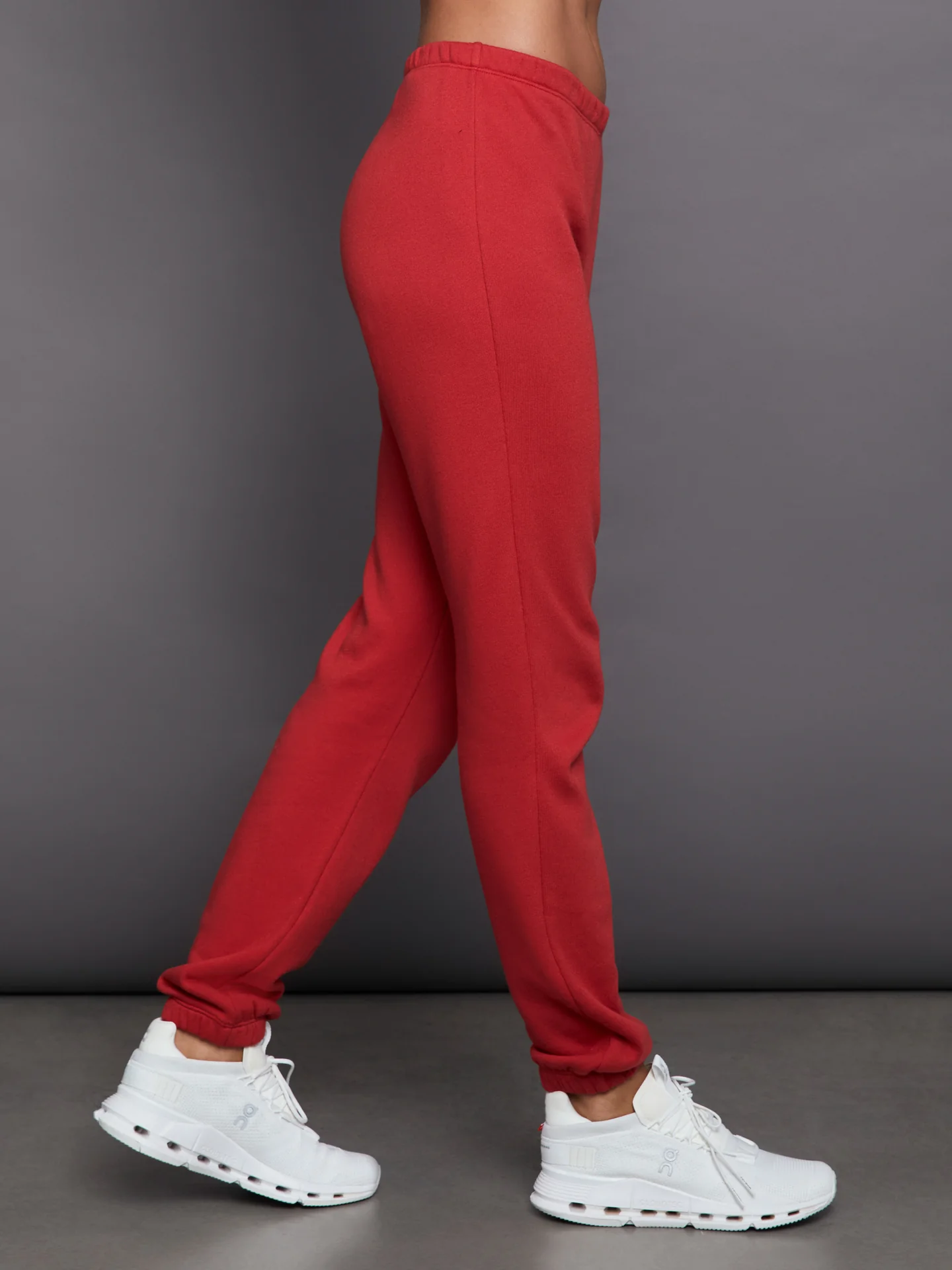 Slim Leg Sweatpant - Haute Red - Image 2