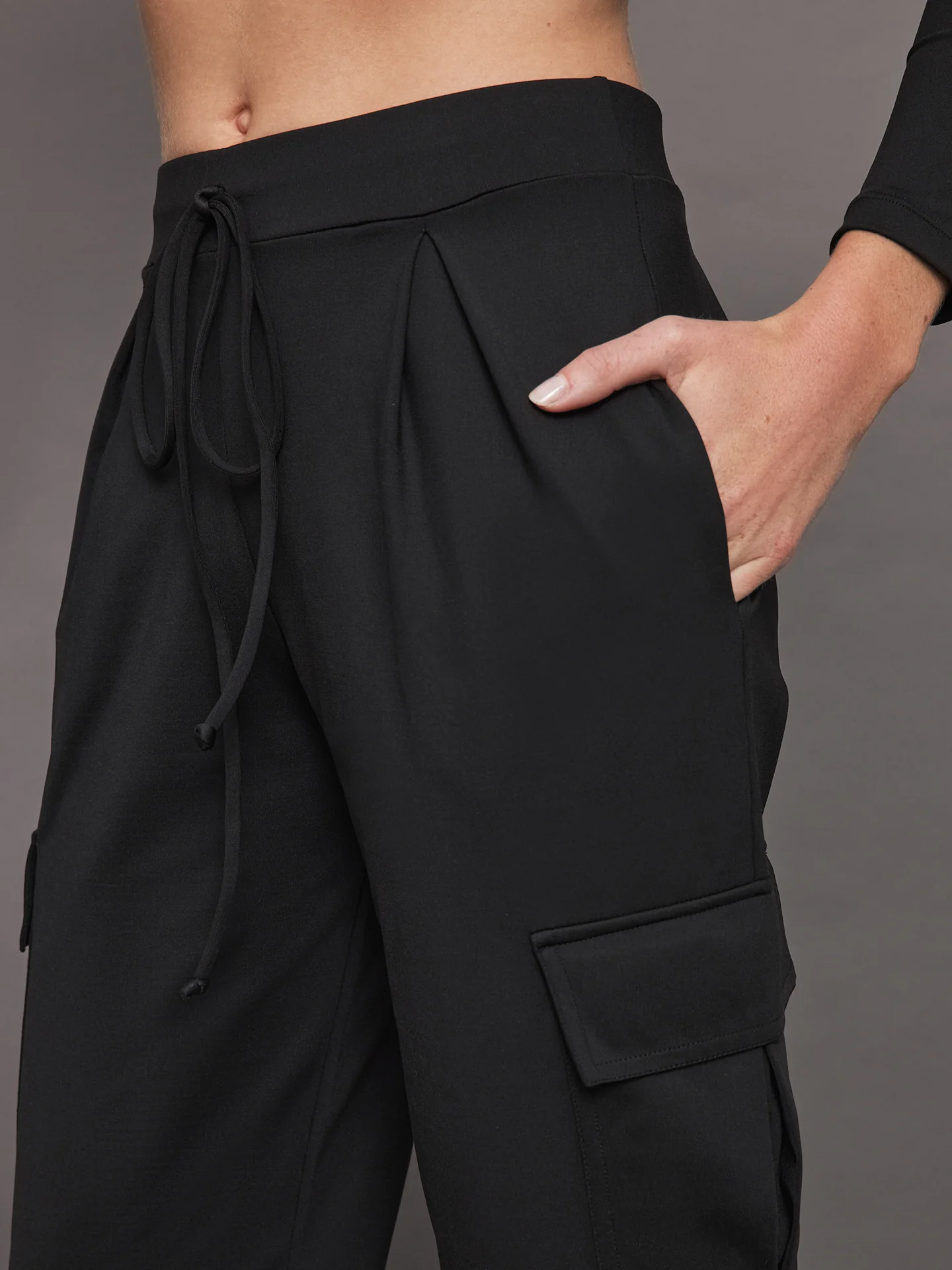 Slit Cargo Pant - Black - Image 5