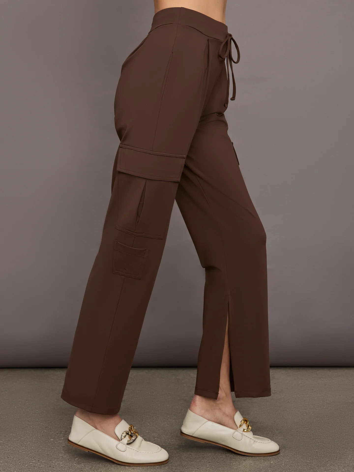 Slit Cargo Pant - Dark Chocolate - Image 3