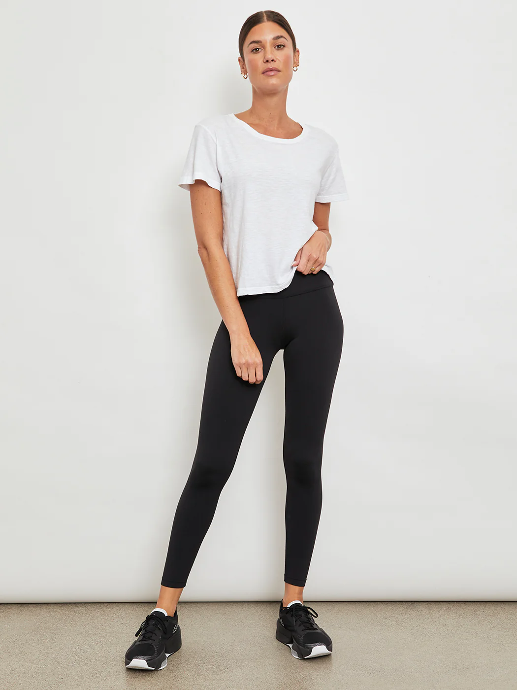 Slub Short Sleeve Crew Neck Tee - White