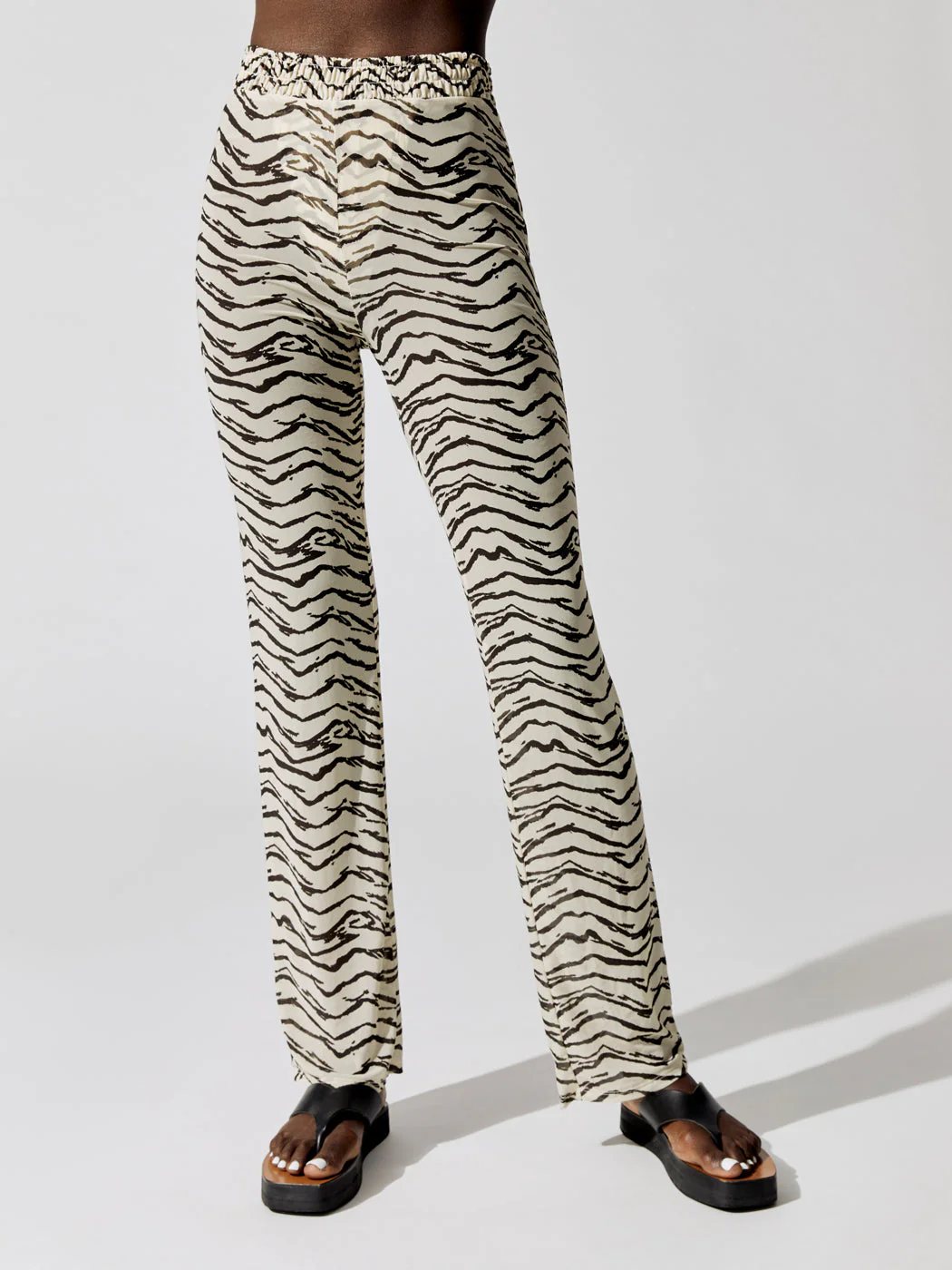 Smocked Mesh Pant - Off White Tiger - Image 4