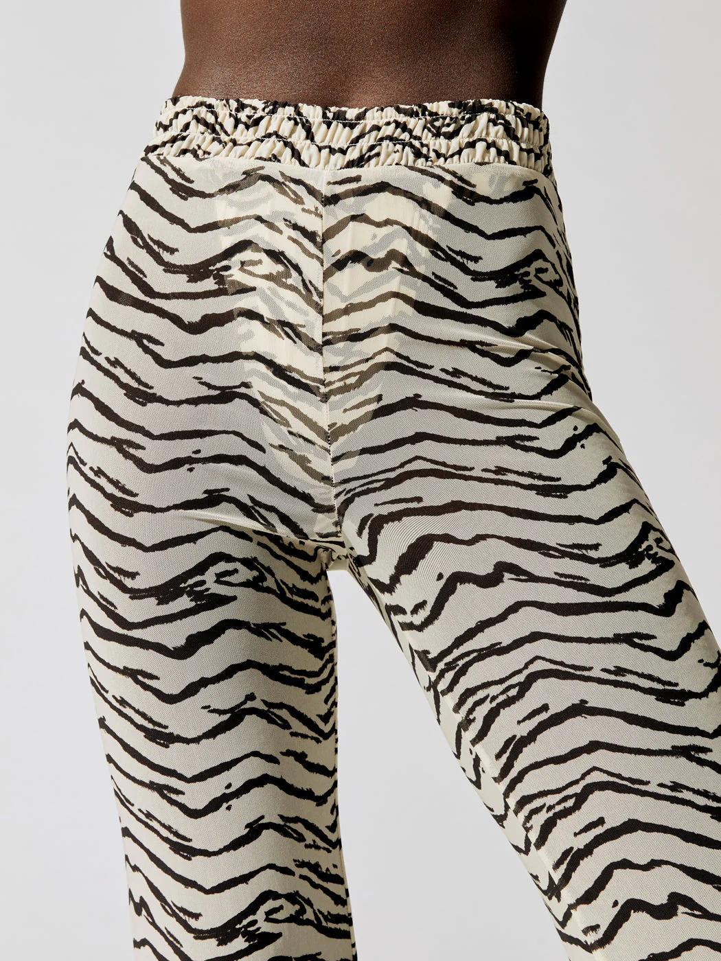 Smocked Mesh Pant - Off White Tiger - Image 5