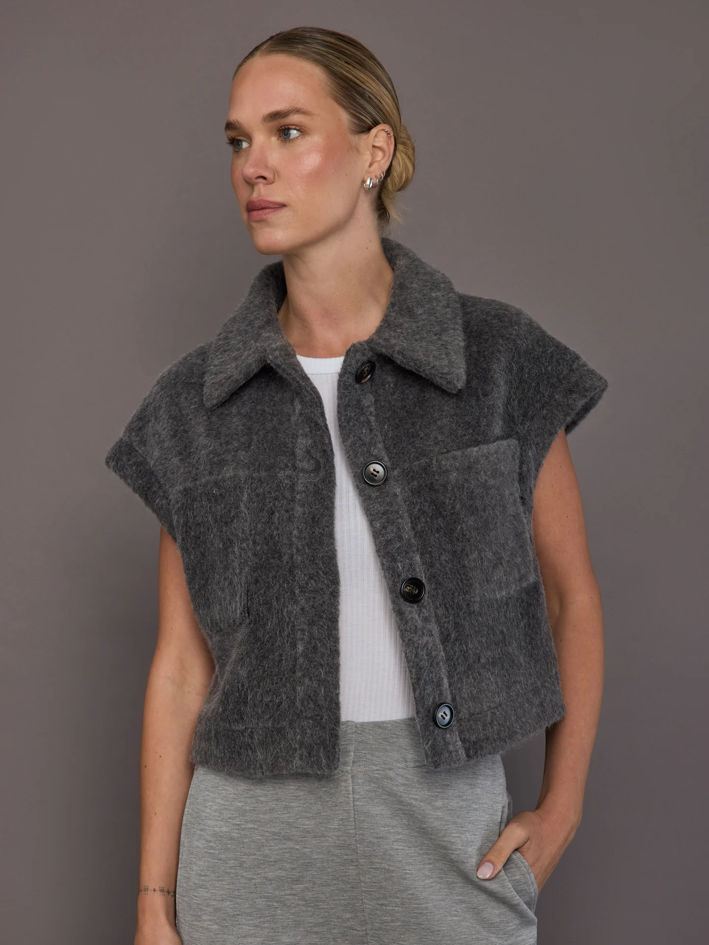 Sophie Vest - Light Grey Melange