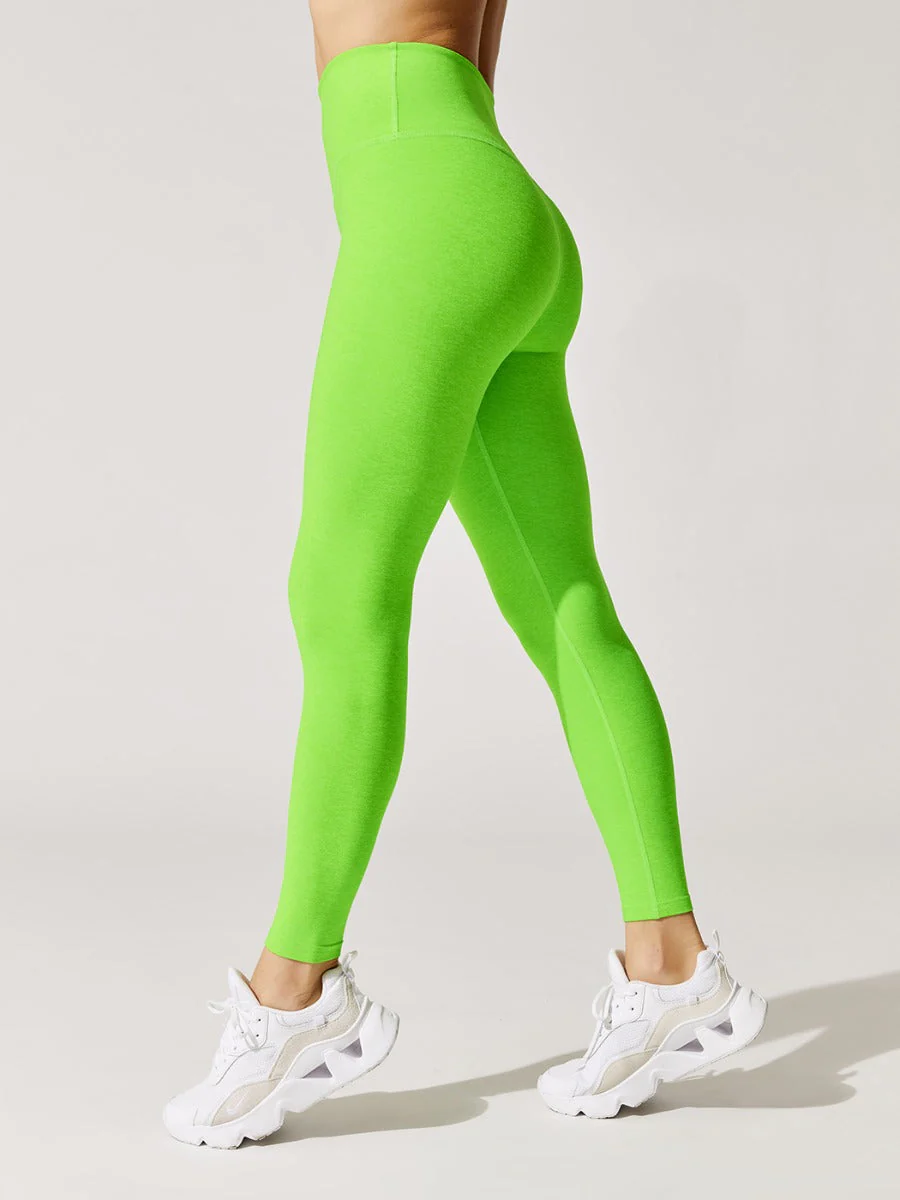 Spacedye Caught in the Midi High Waisted Legging - Limeade Heather - Image 3