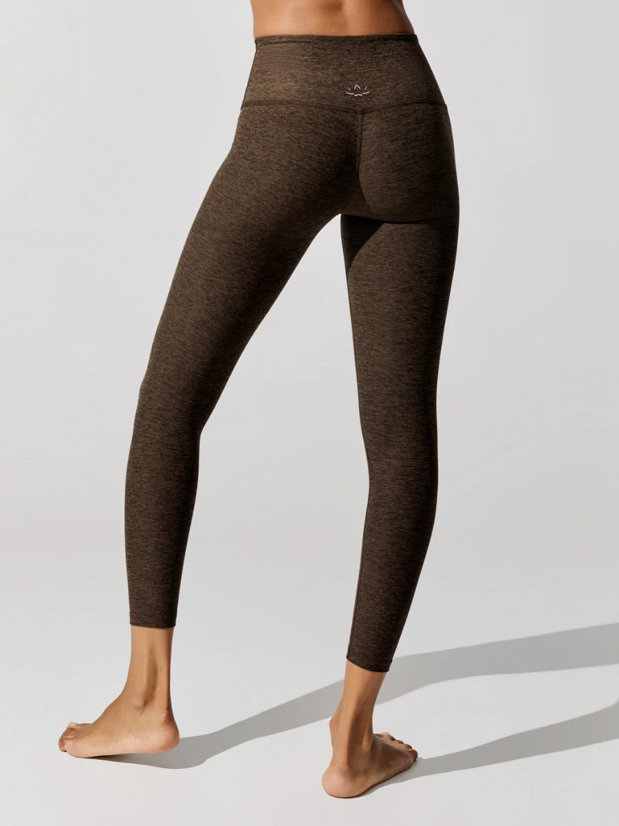 Spacedye Caught in the Midi High Waisted Legging - Chocolate Chip Espresso - Image 3