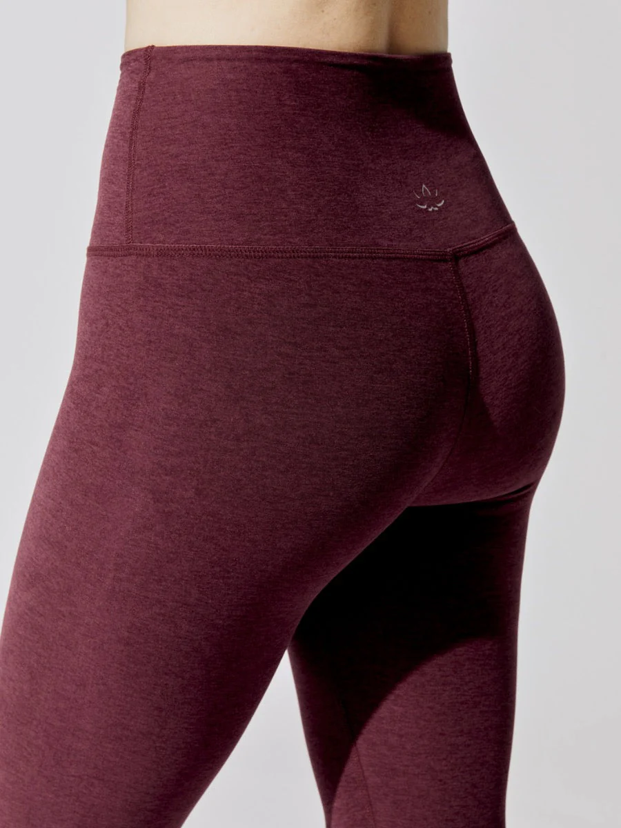 Spacedye Caught in the Midi High Waisted Legging - Deep Merlot - Image 5