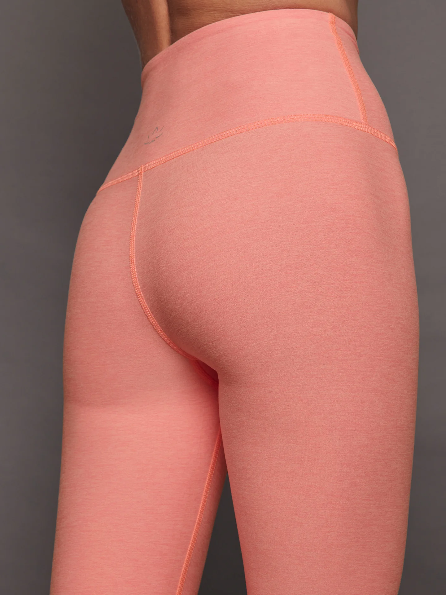 Spacedye Caught In The Midi Hw Legging - Electric Peach Heather - Image 4