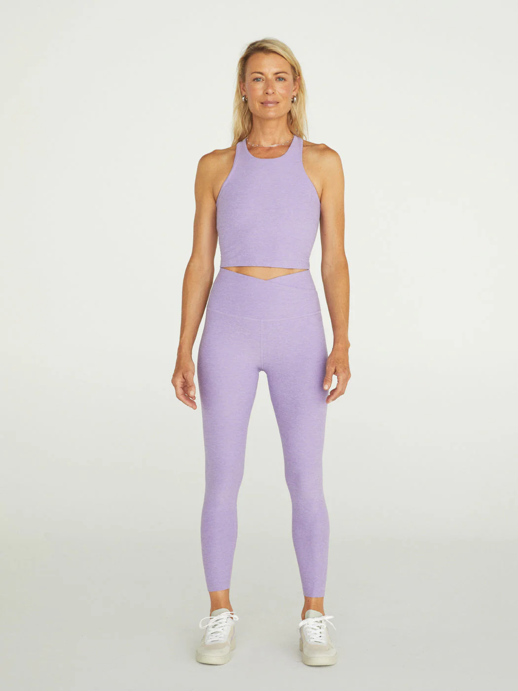 Spacedye Focus Cropped Tank - Crisp Lavender Heather - Image 4