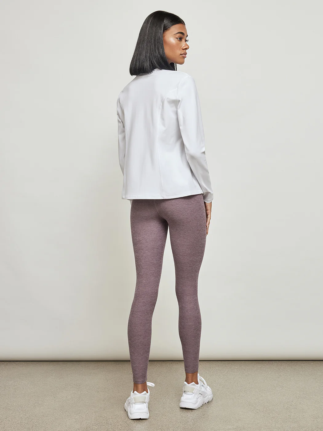Spacedye On The Go Mock Neck Jacket - Cloud White - Image 5