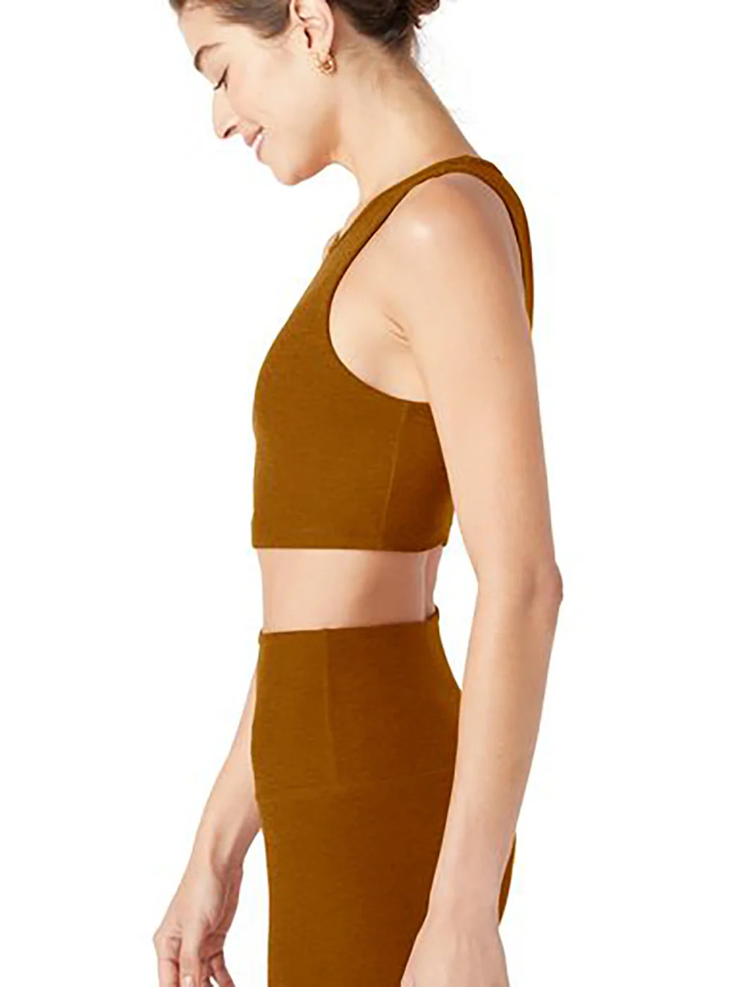 Spacedye Open Back Bra - CLOVE BROWN HEATHER - Image 4