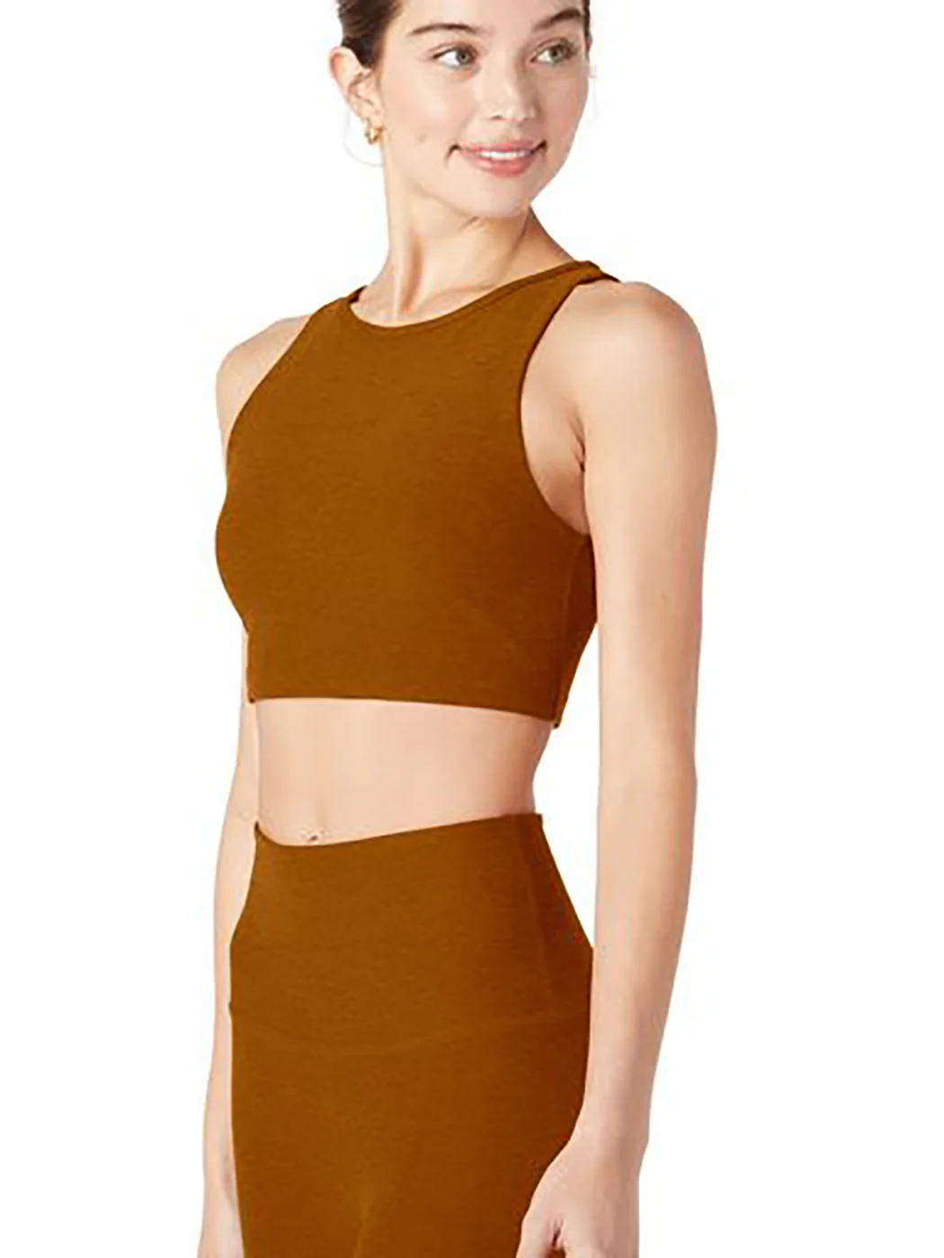 Spacedye Open Back Bra - CLOVE BROWN HEATHER - Image 5