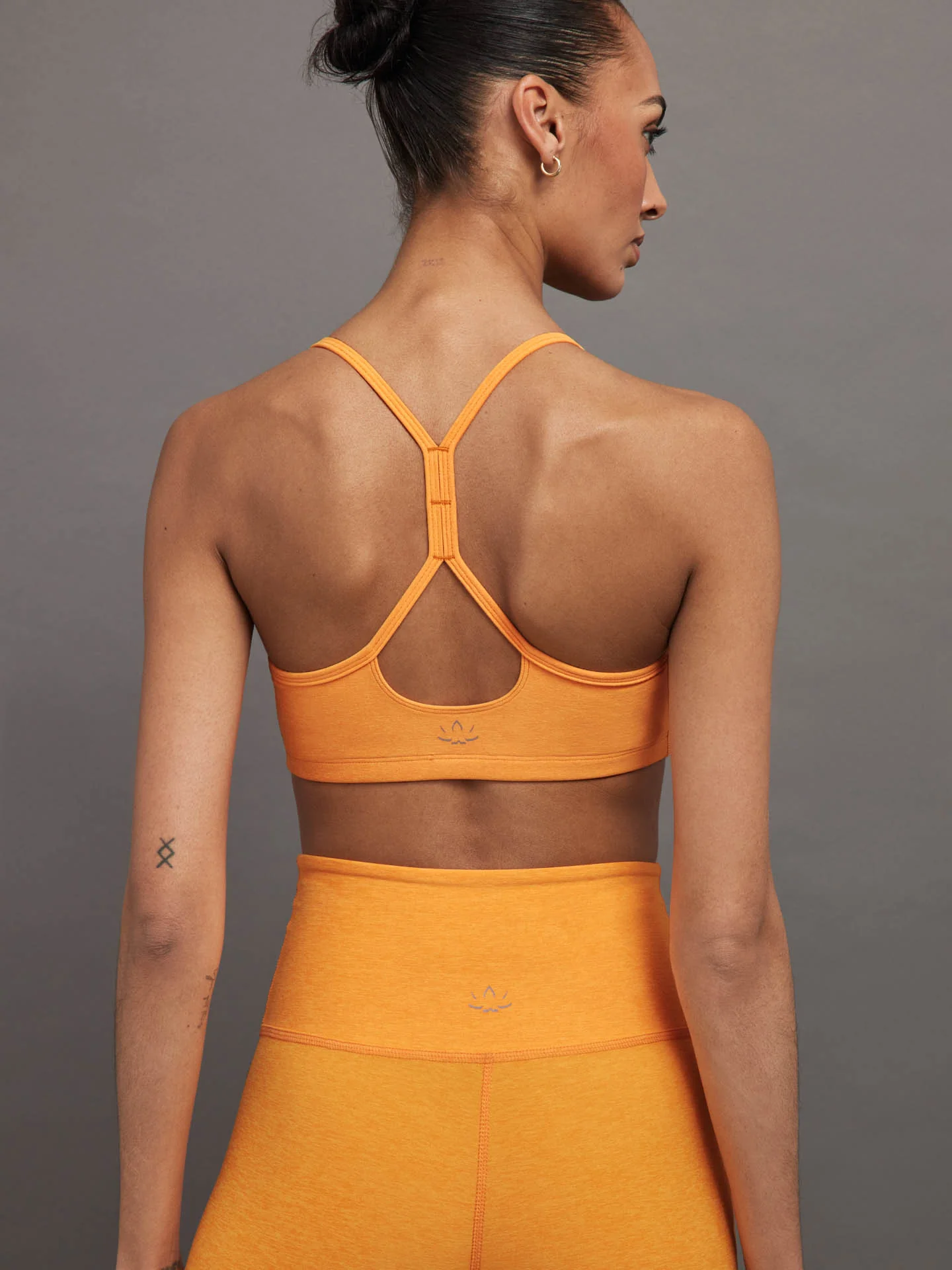 Spacedye Slim Racerback Bra - MANGO POP HEATHER - Image 2