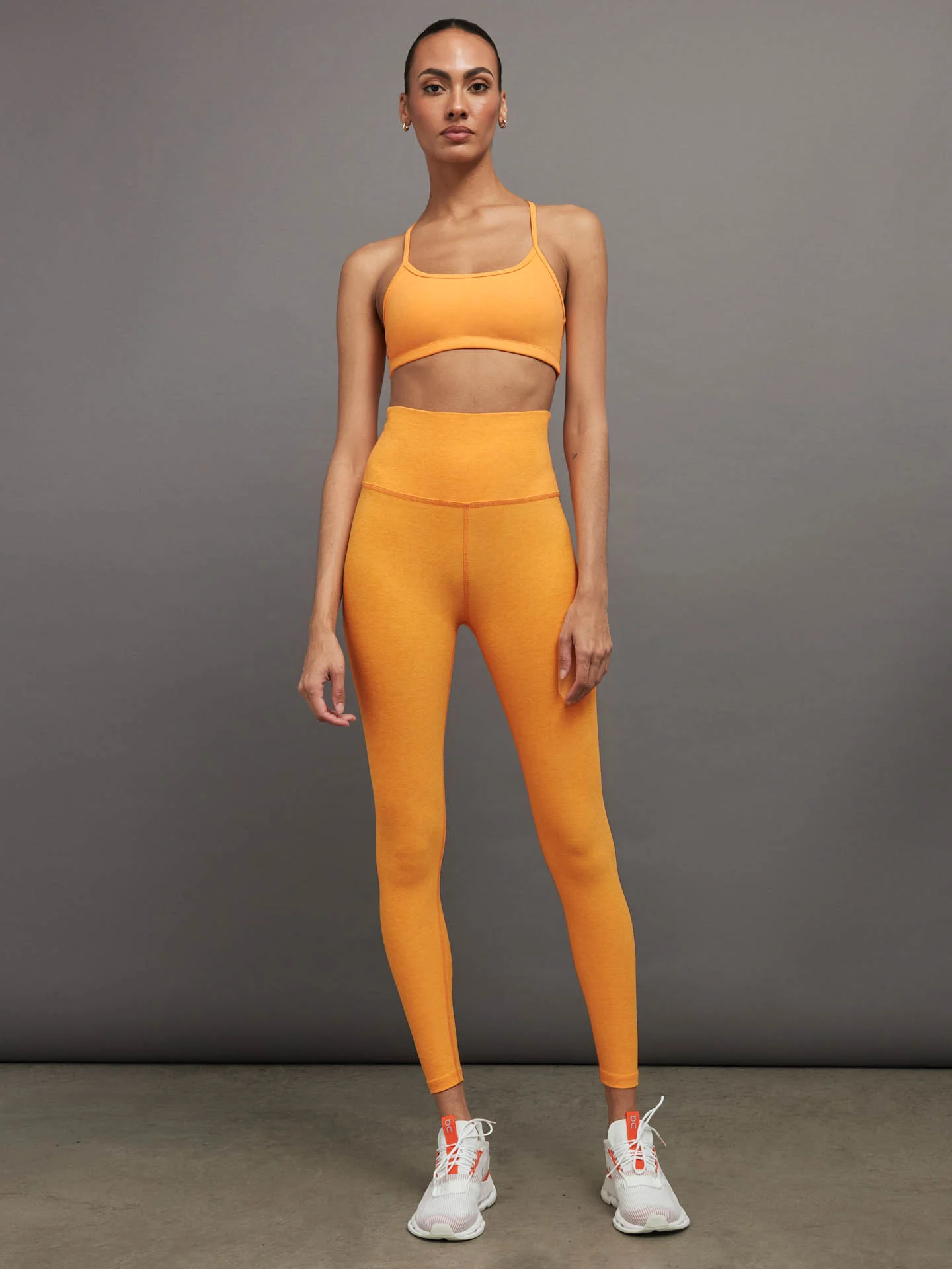 Spacedye Slim Racerback Bra - MANGO POP HEATHER - Image 3