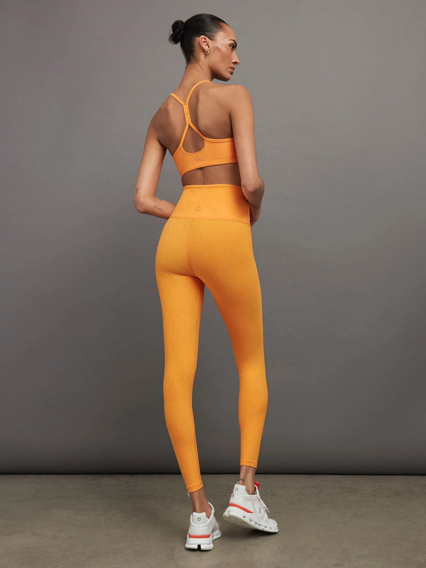 Spacedye Slim Racerback Bra - MANGO POP HEATHER - Image 4