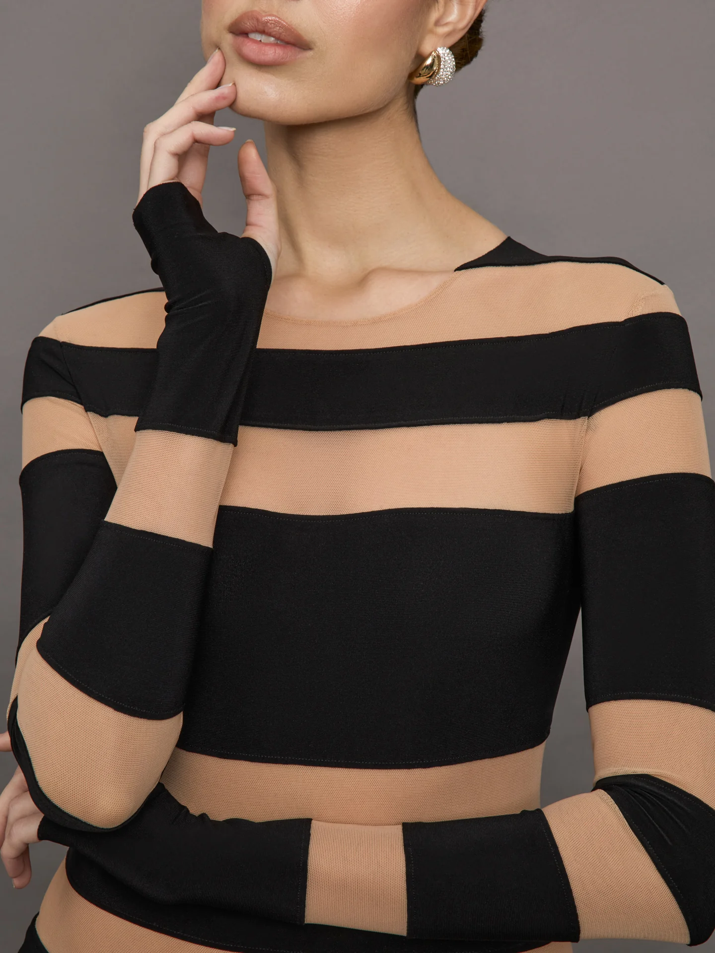 Spliced Pickleball Dress - Black - Image 5